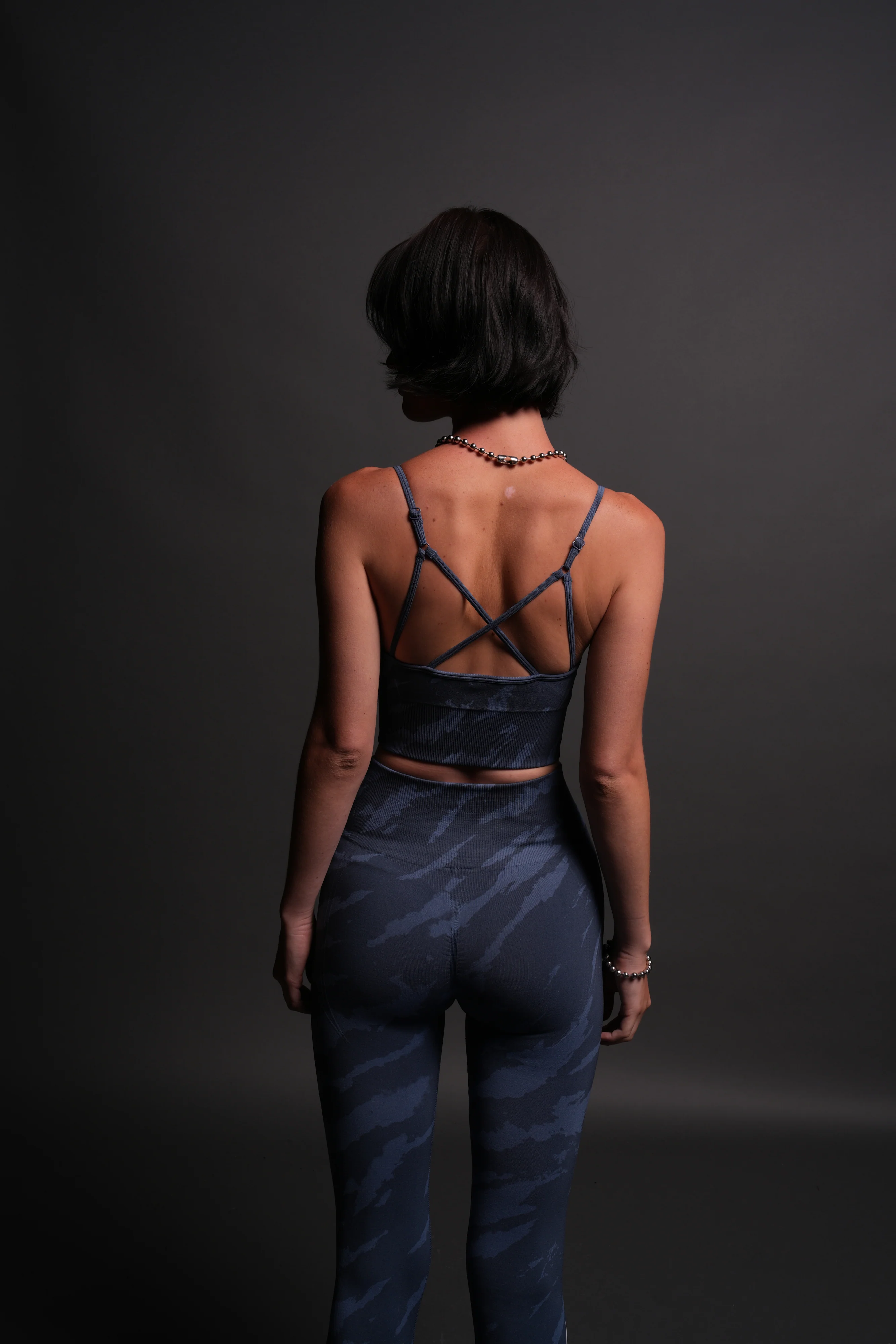 Single Wolf "Everson Seamless" Huxley Bra in Ocean Blue Native Camo - Image 2