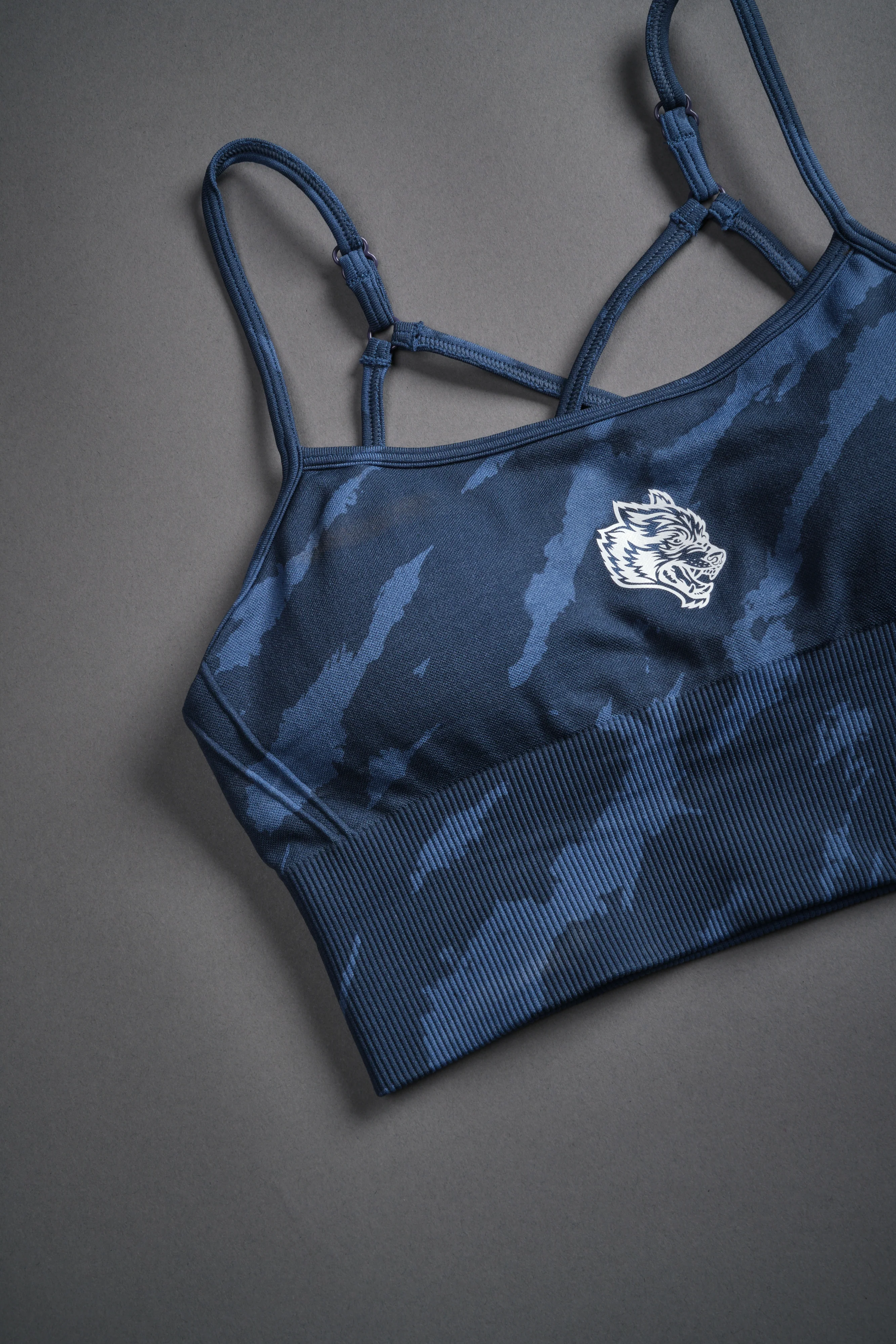 Single Wolf "Everson Seamless" Huxley Bra in Ocean Blue Native Camo - Image 8