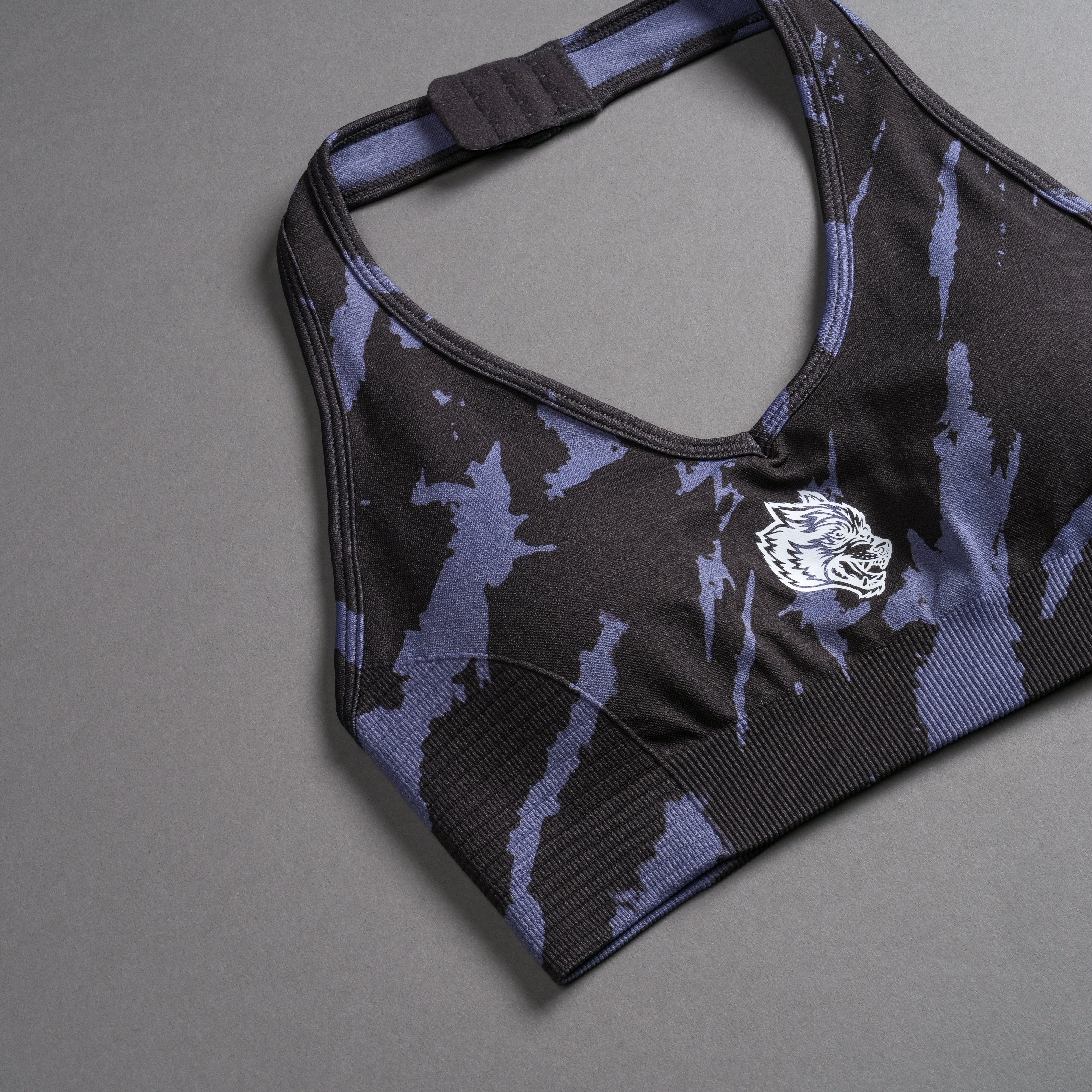 Single Wolf "Everson Seamless" Valencourt Bra in Purple Stone Native Camo - Image 8