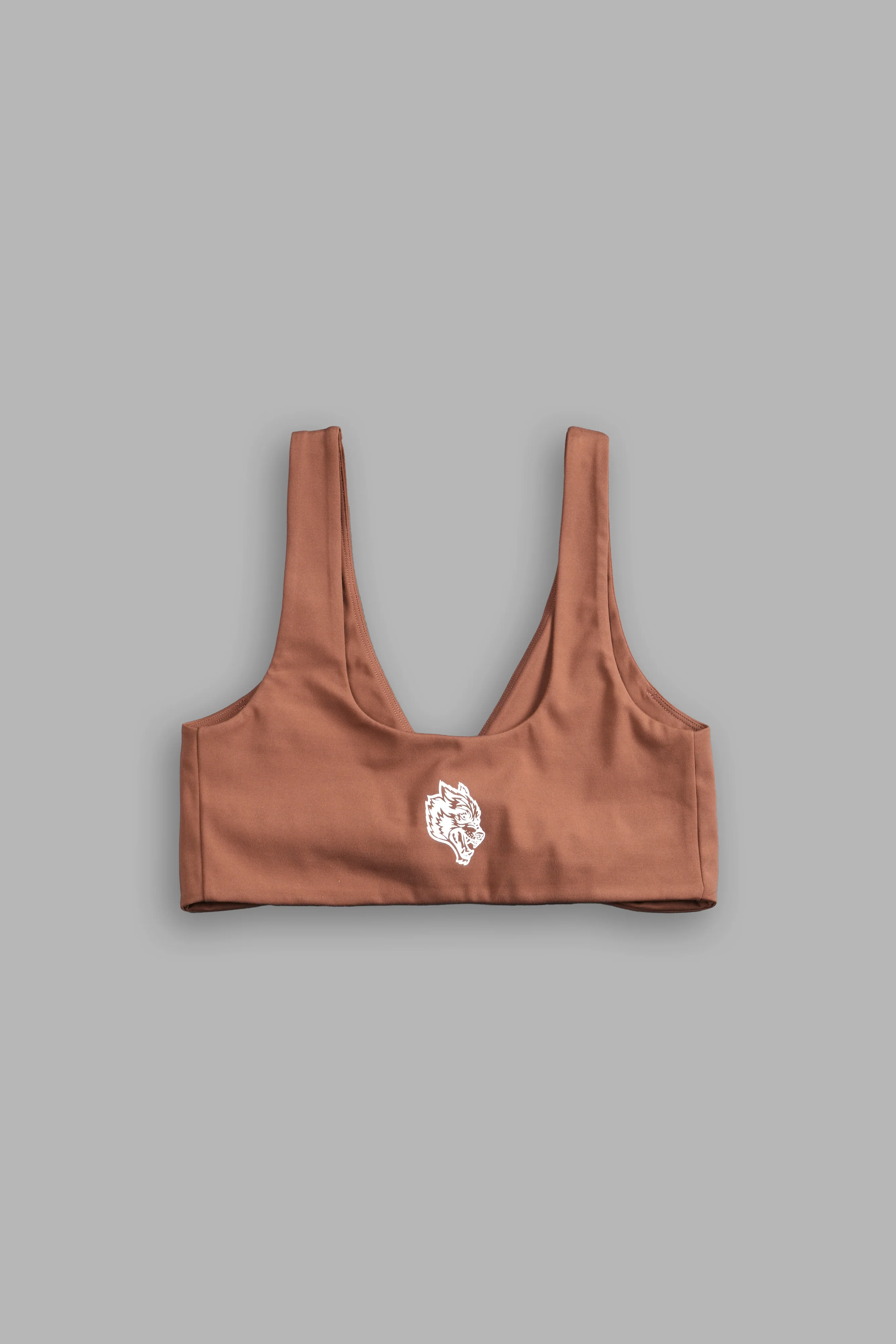 Single Wolf "Twist" Energy Bra in Norse Brown - Image 3