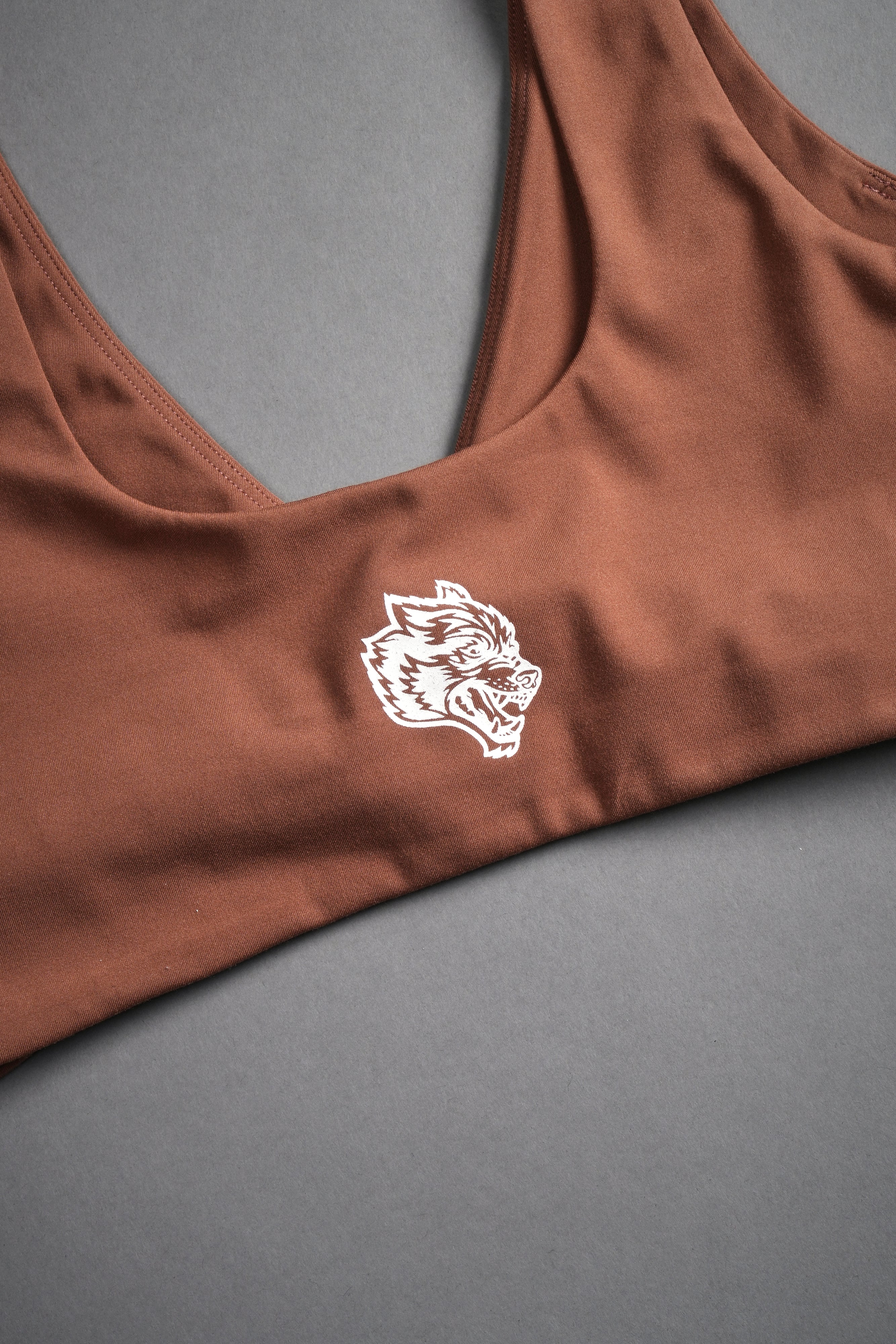 Single Wolf "Twist" Energy Bra in Norse Brown - Image 6
