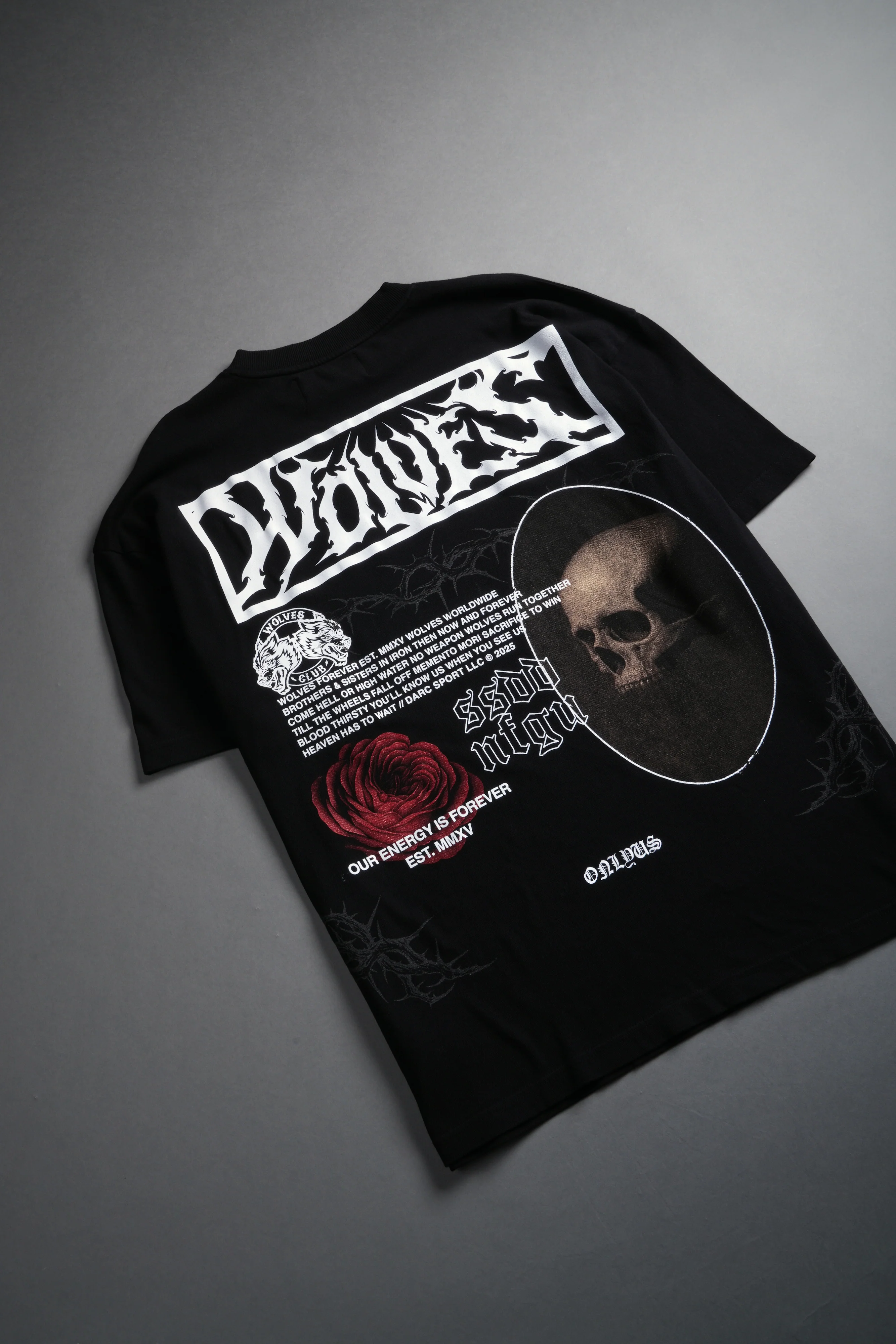 Skull Flower "Premium" Oversized Tee in Black - Image 10