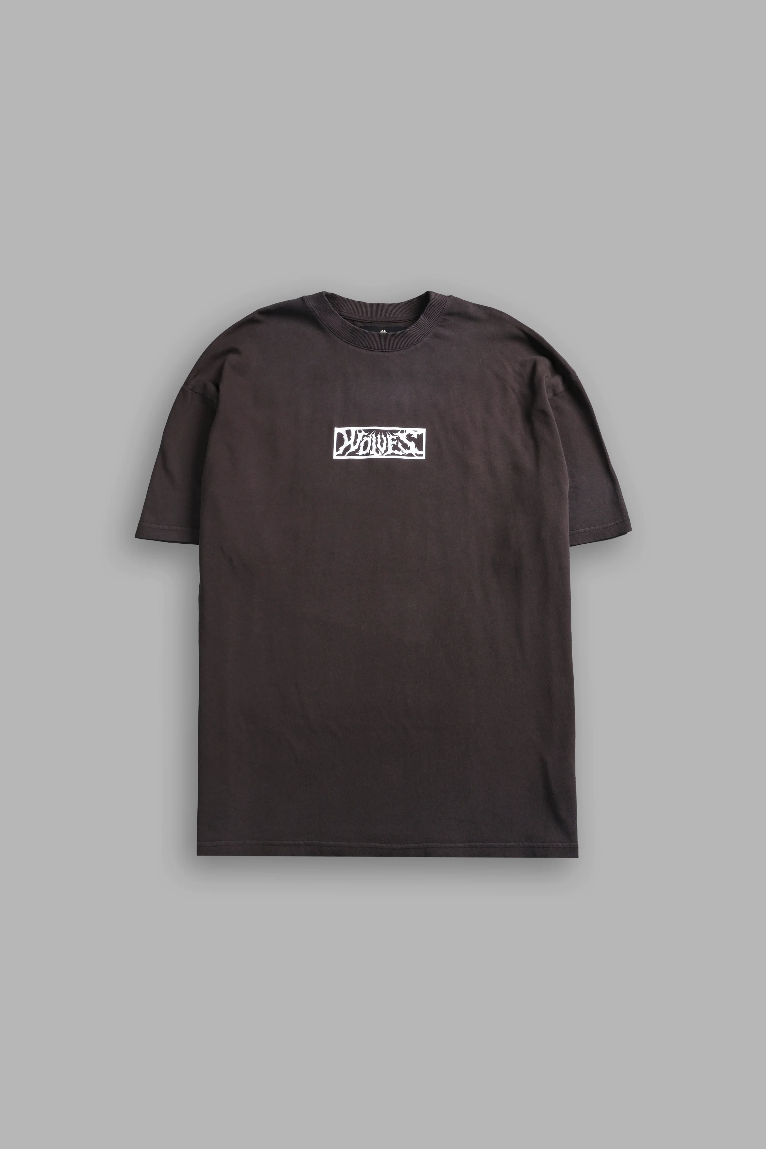Skull Flower "Premium" Oversized Tee in Darc Brown Drift Wash - Image 3