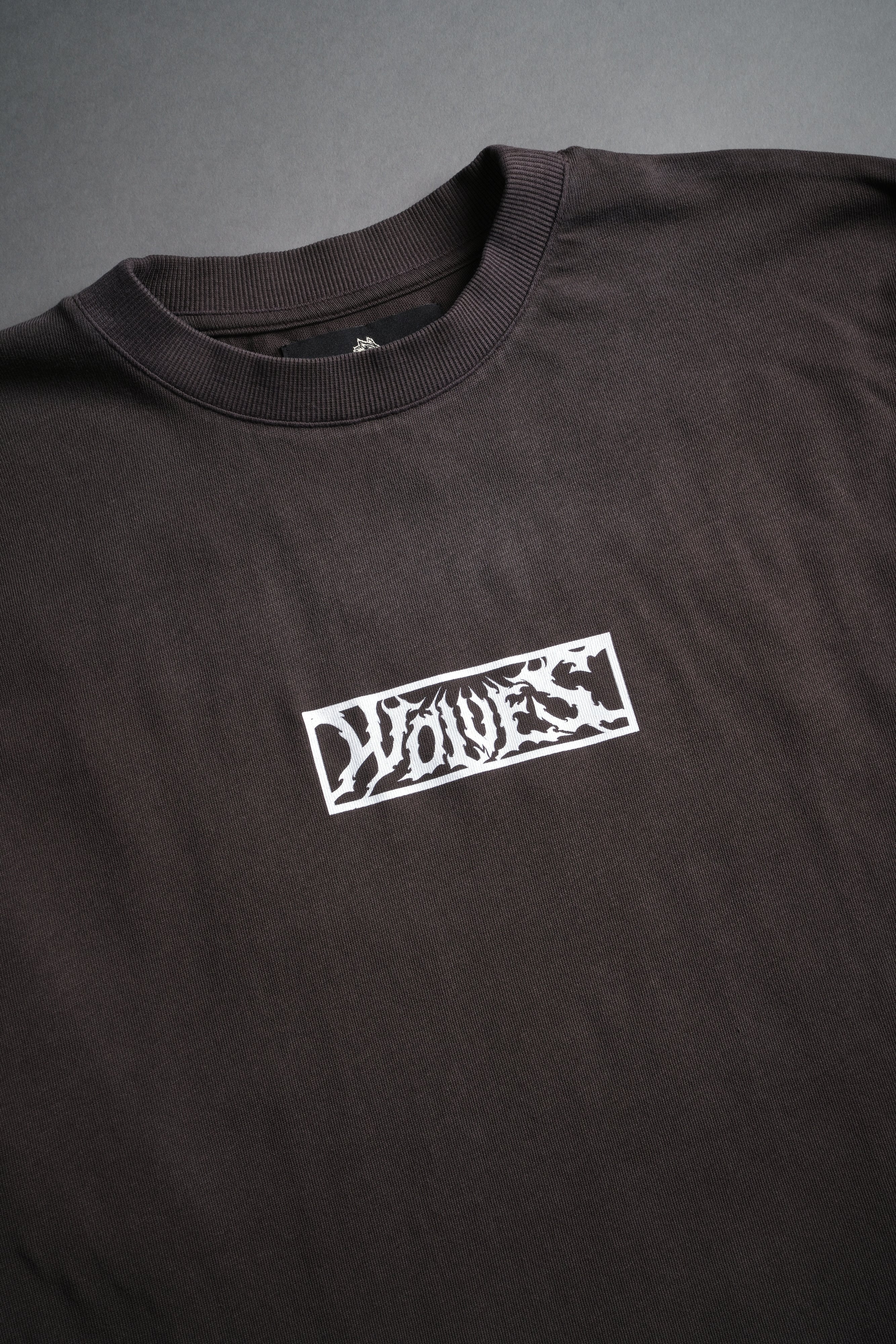 Skull Flower "Premium" Oversized Tee in Darc Brown Drift Wash - Image 9