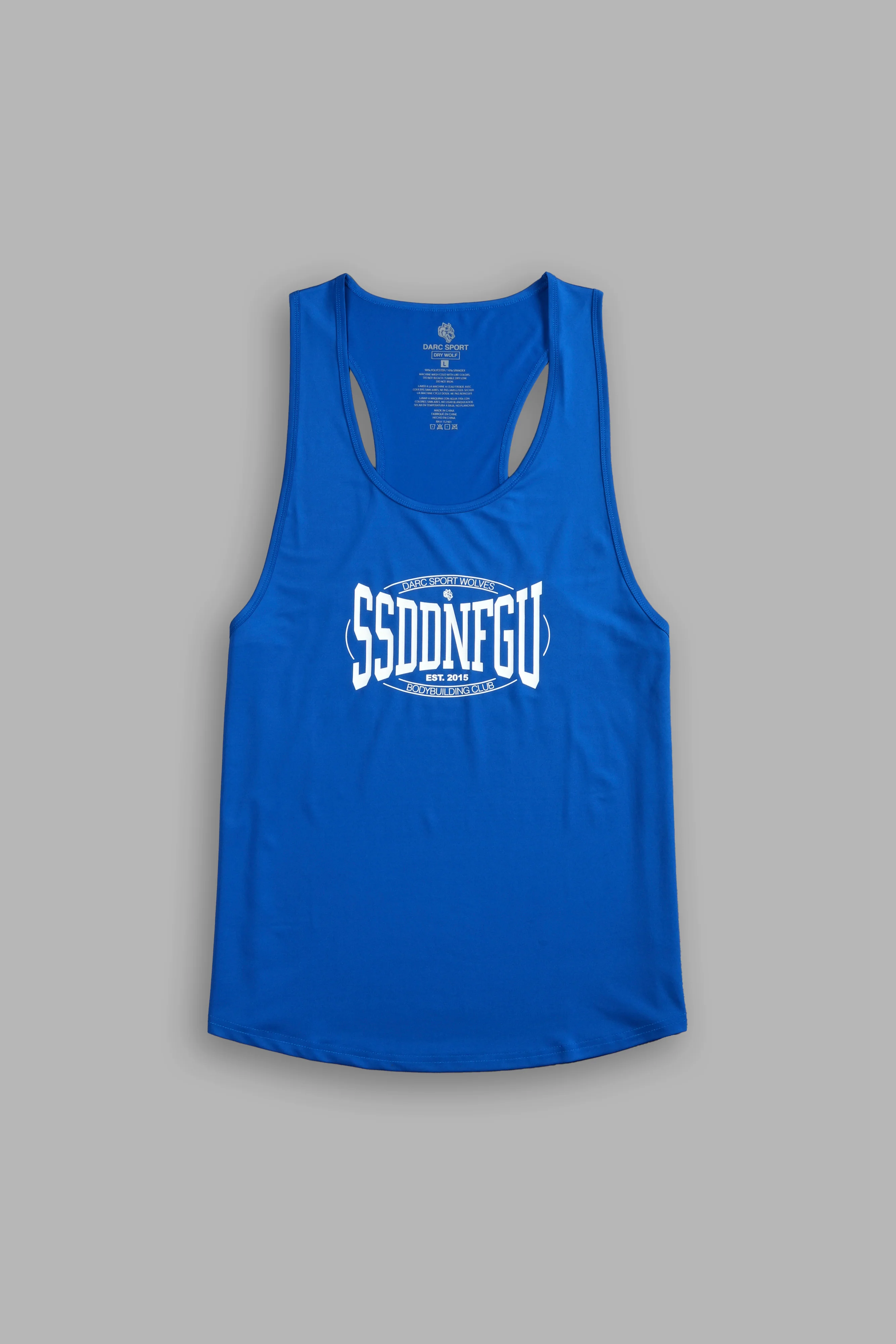 SSDDNFGU FRVR "Dry Wolf" Mecca Tank in Cobalt Blue