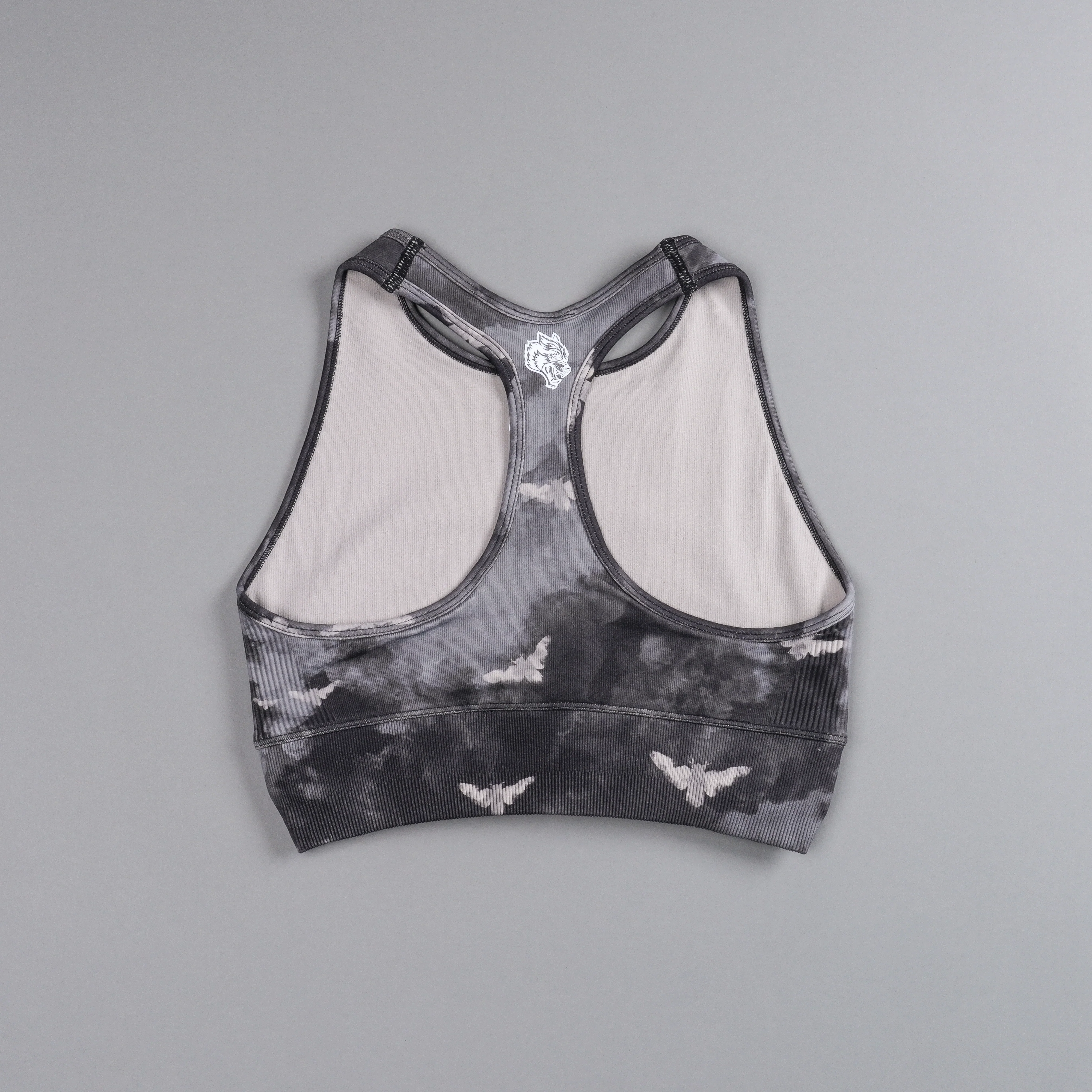 Stairs "Everson Seamless" Racerback Tank in Black Death Moth Ghost Clouds - Image 4