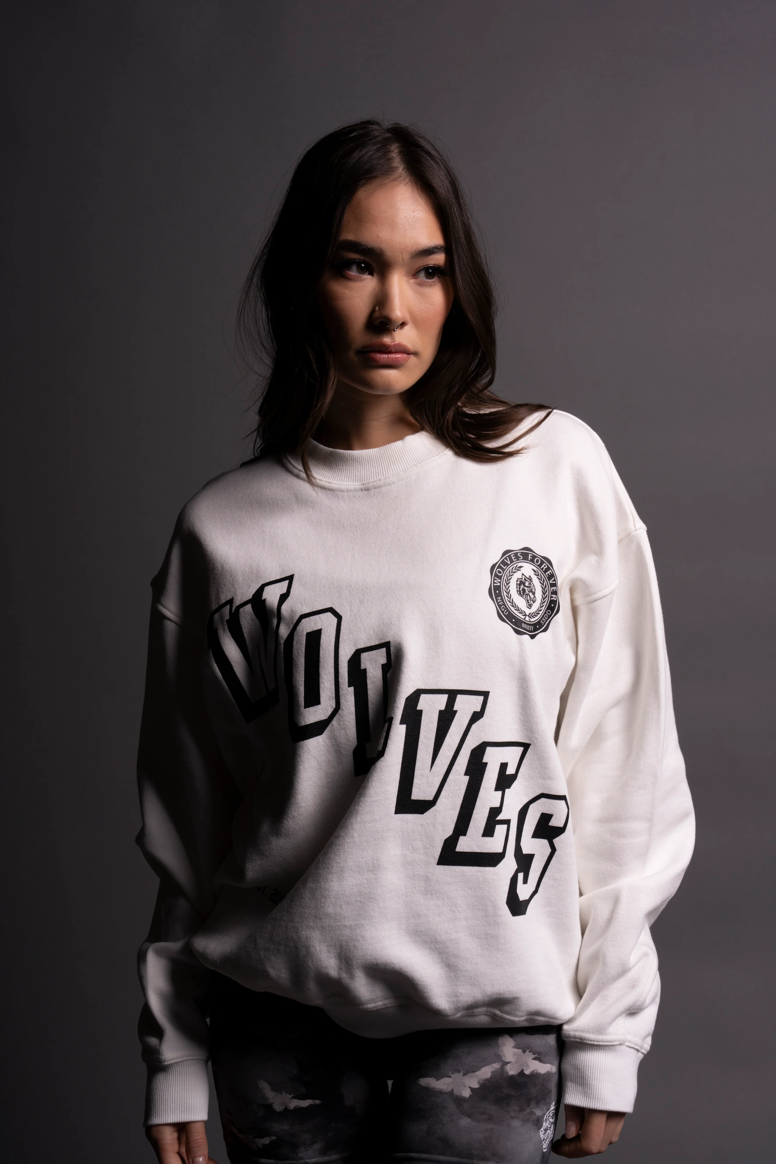 Stairs She "Cornell" Crewneck in Cream - Image 7