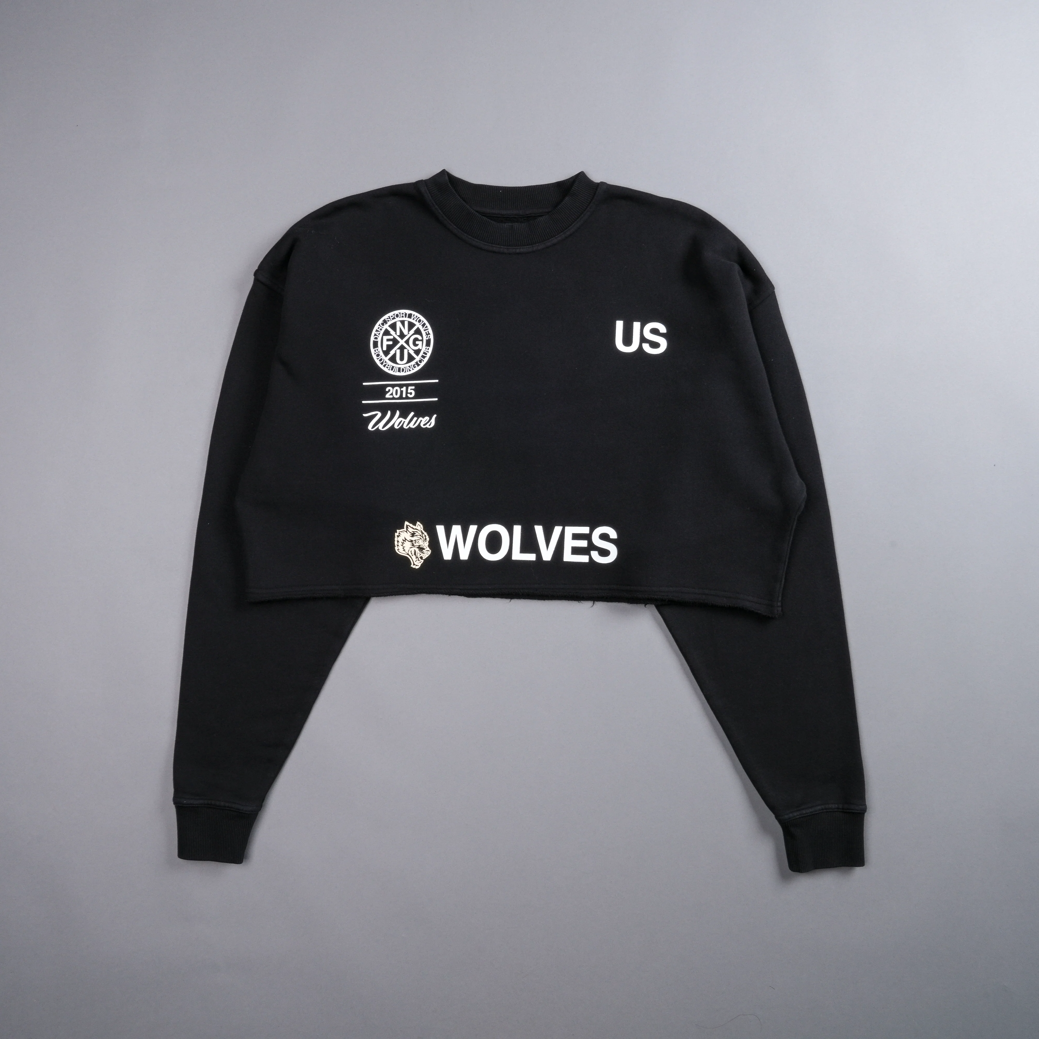 Stay True London (Cropped) Crewneck in Black - Image 3