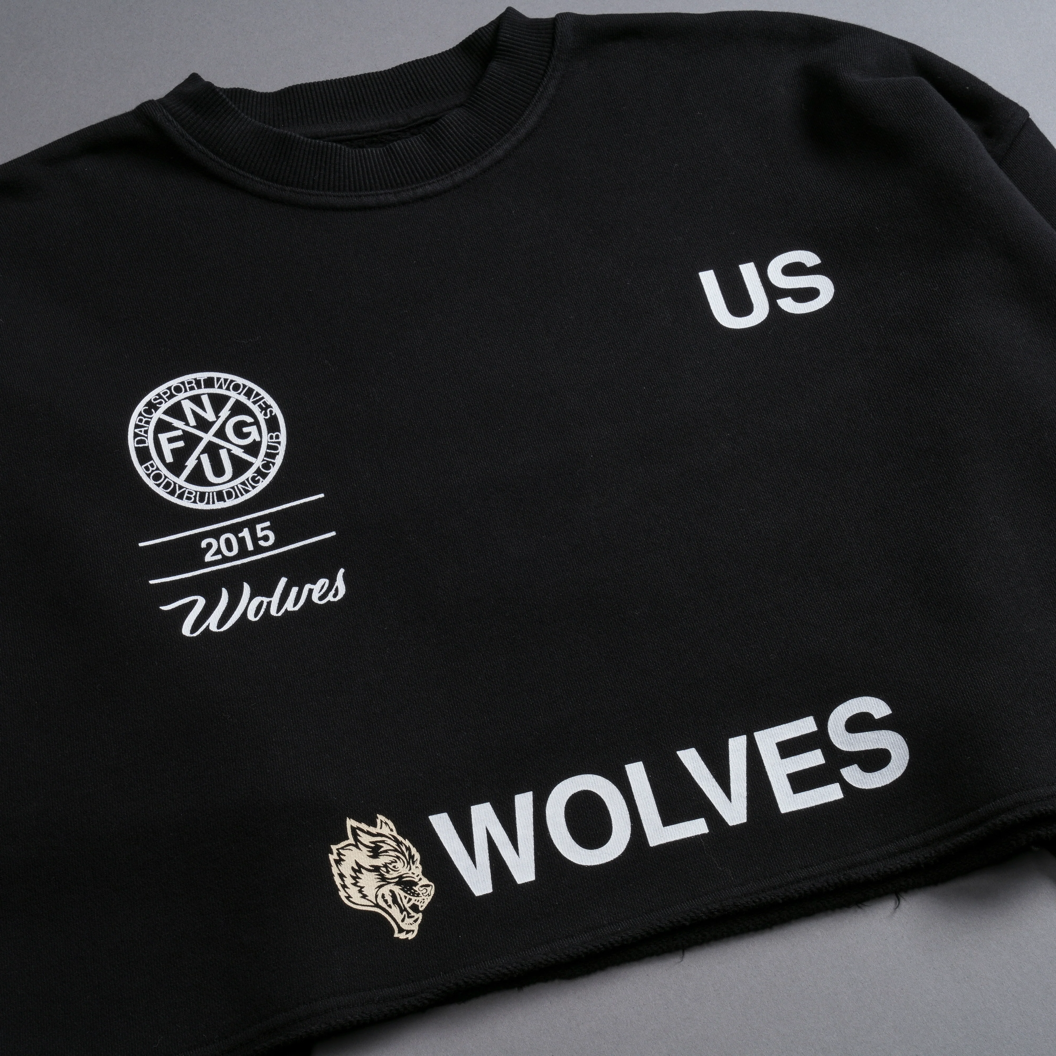 Stay True London (Cropped) Crewneck in Black - Image 8