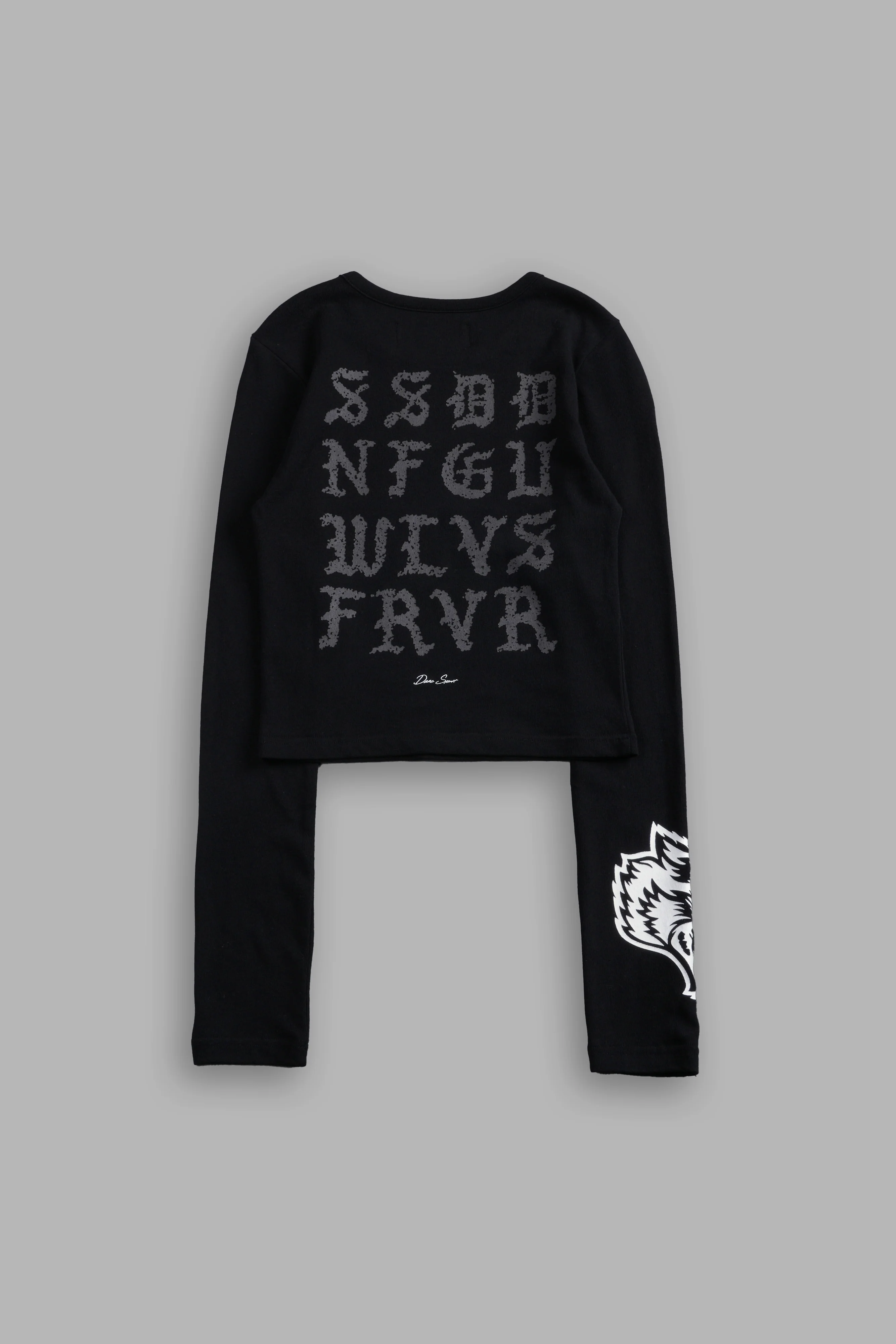 Stone Code L/S "Baby" Tee in Black - Image 8