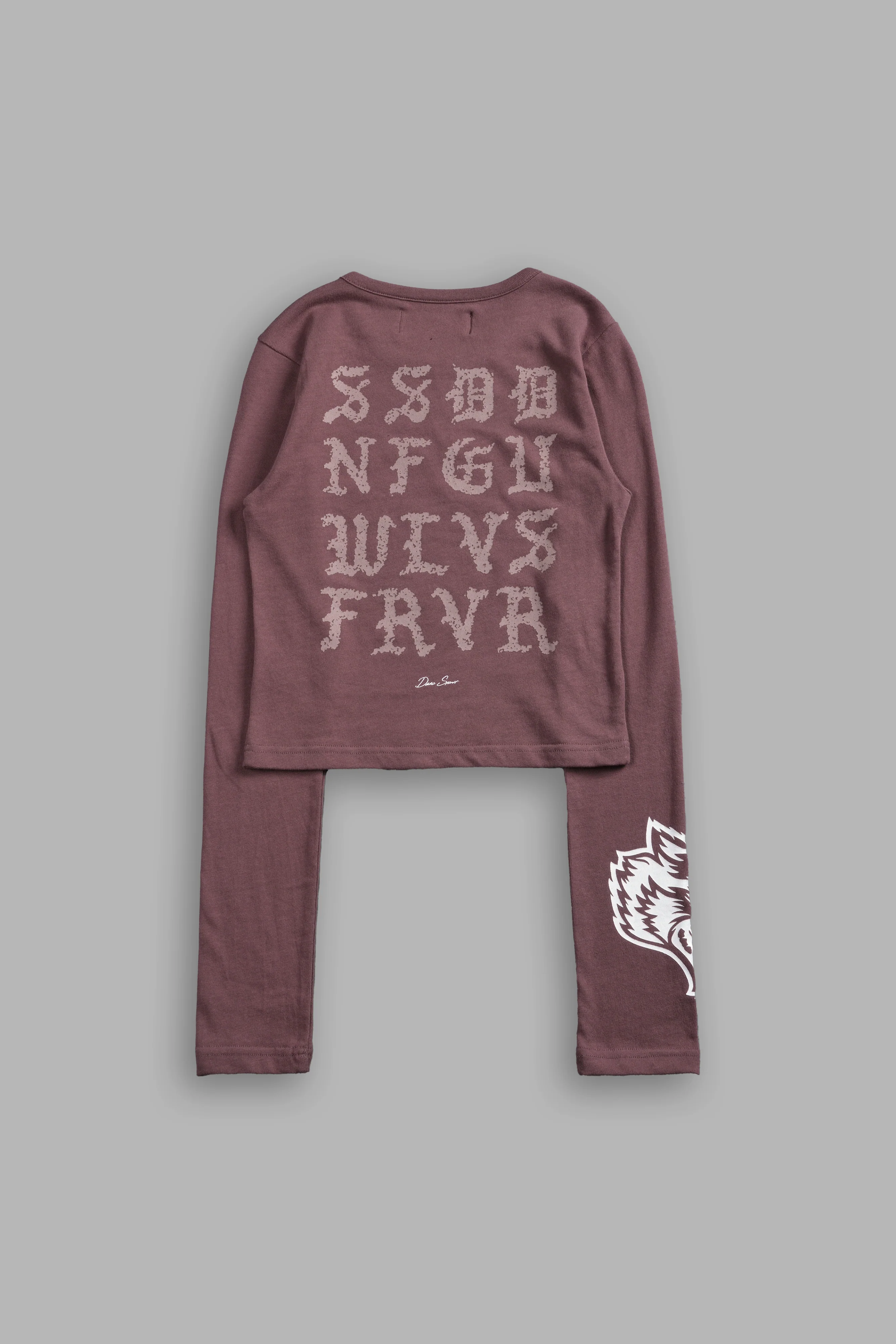 Stone Code L/S "Baby" Tee in Mauve - Image 7