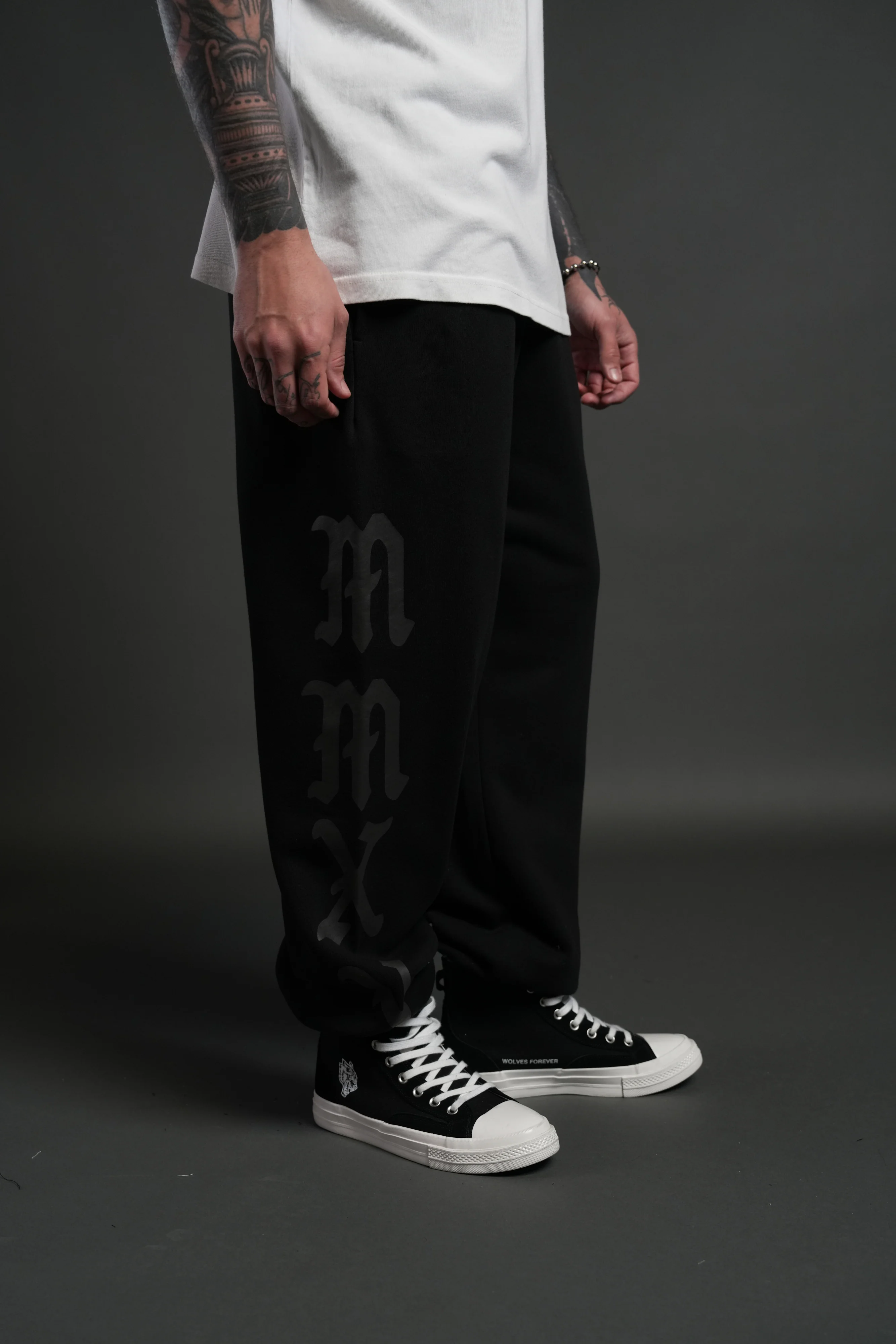 Stone Code Lightweight Lounger Sweat Pants in Black - Image 5