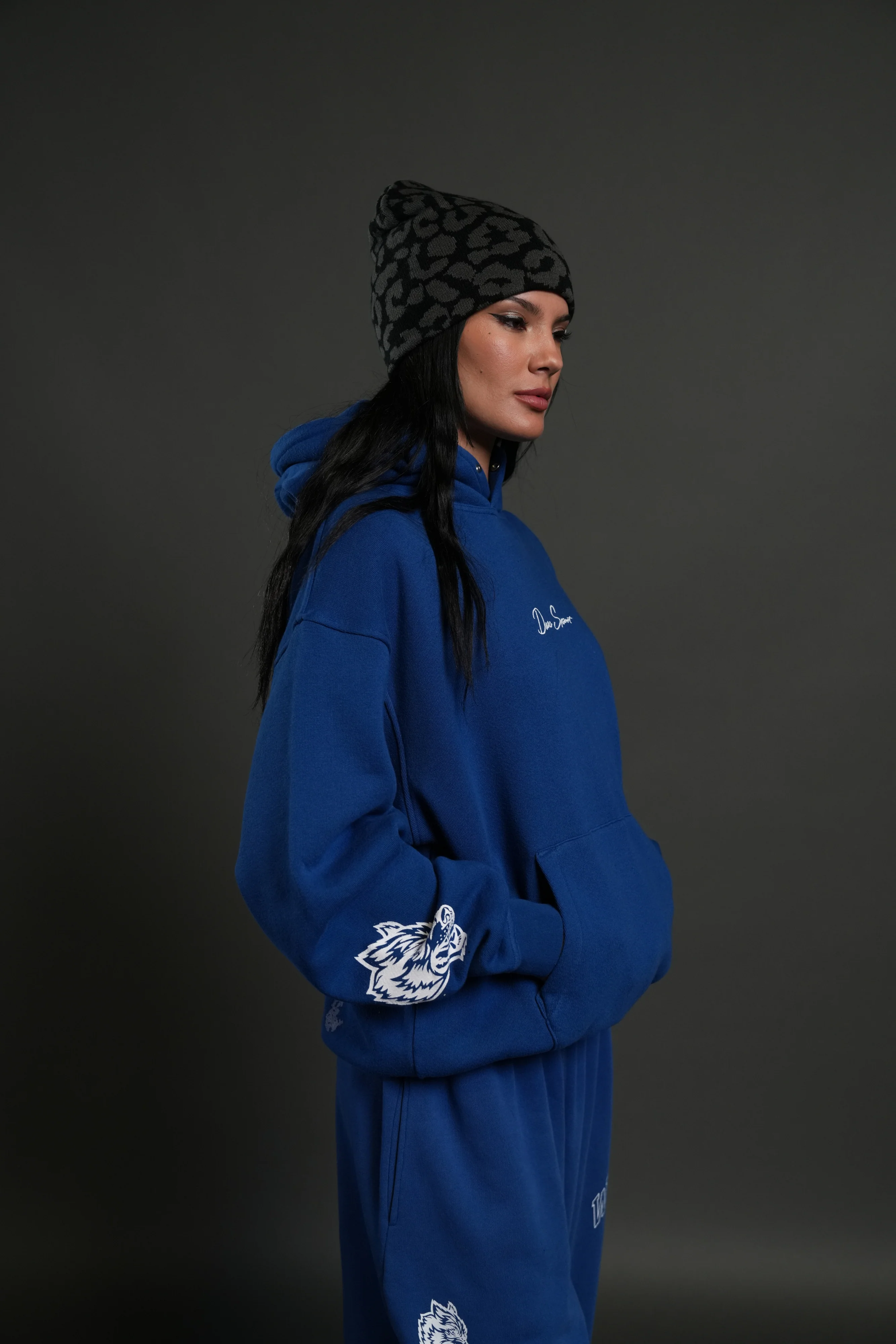 Stone Code Premium "Pierce" Hoodie in Cobalt Blue - Image 6