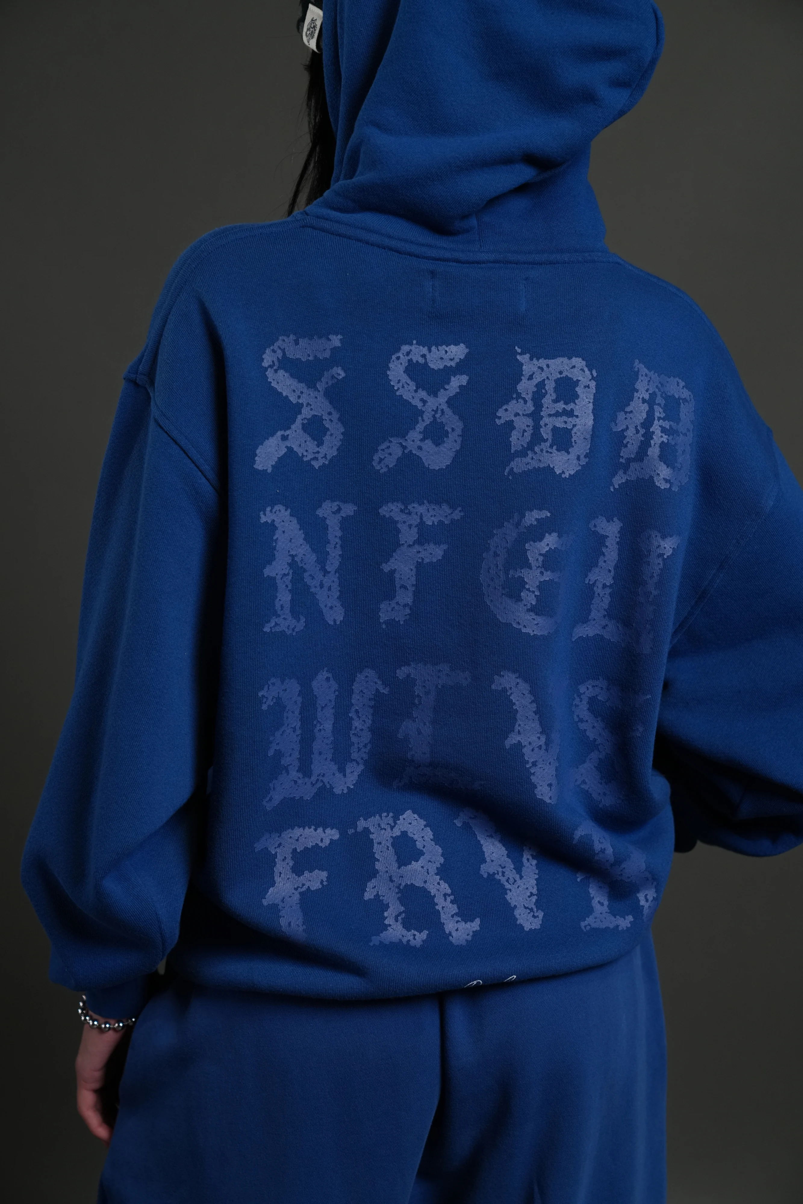 Stone Code Premium "Pierce" Hoodie in Cobalt Blue - Image 8