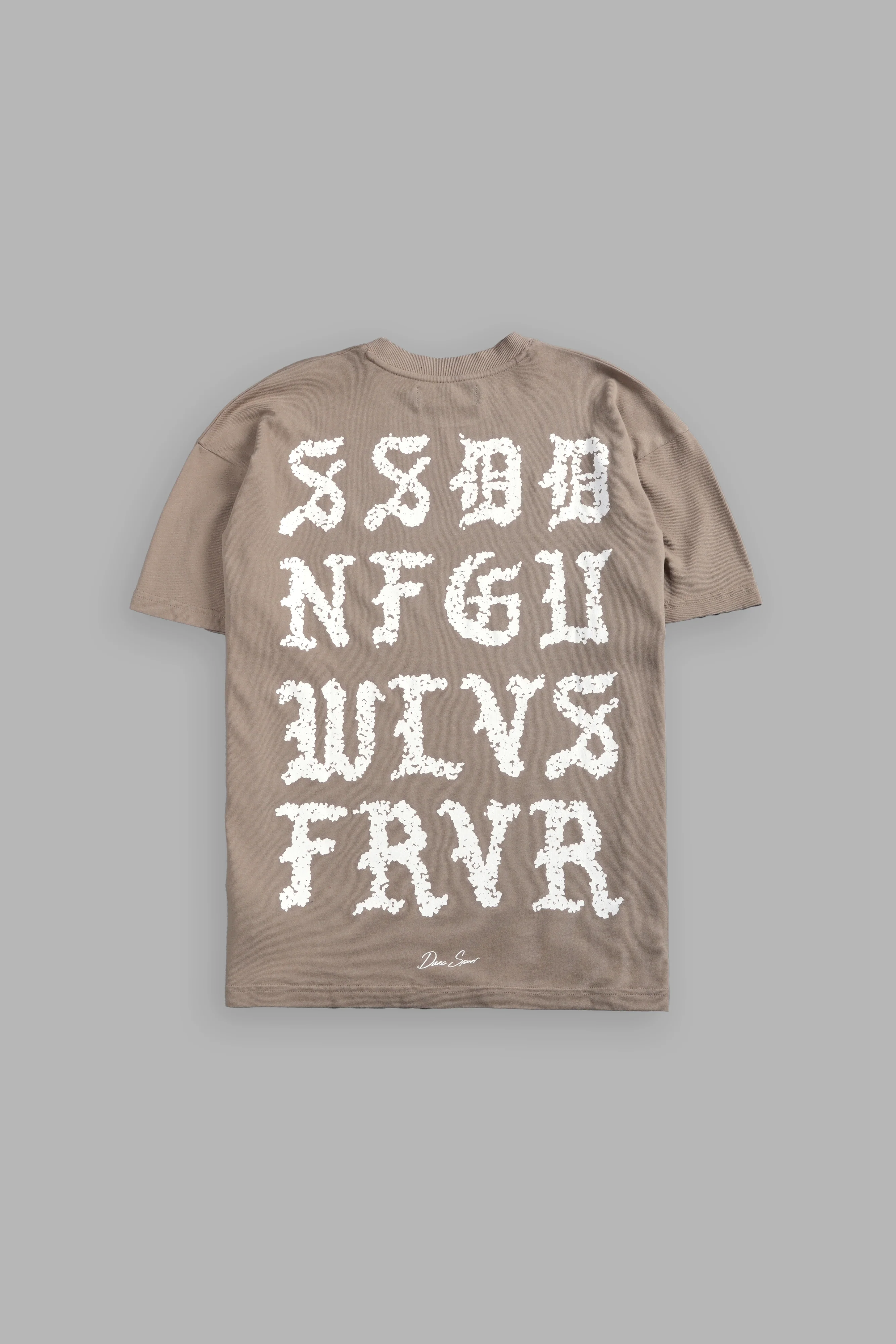 Stone Code "Pump Cover" Tee in Taupe - Image 7