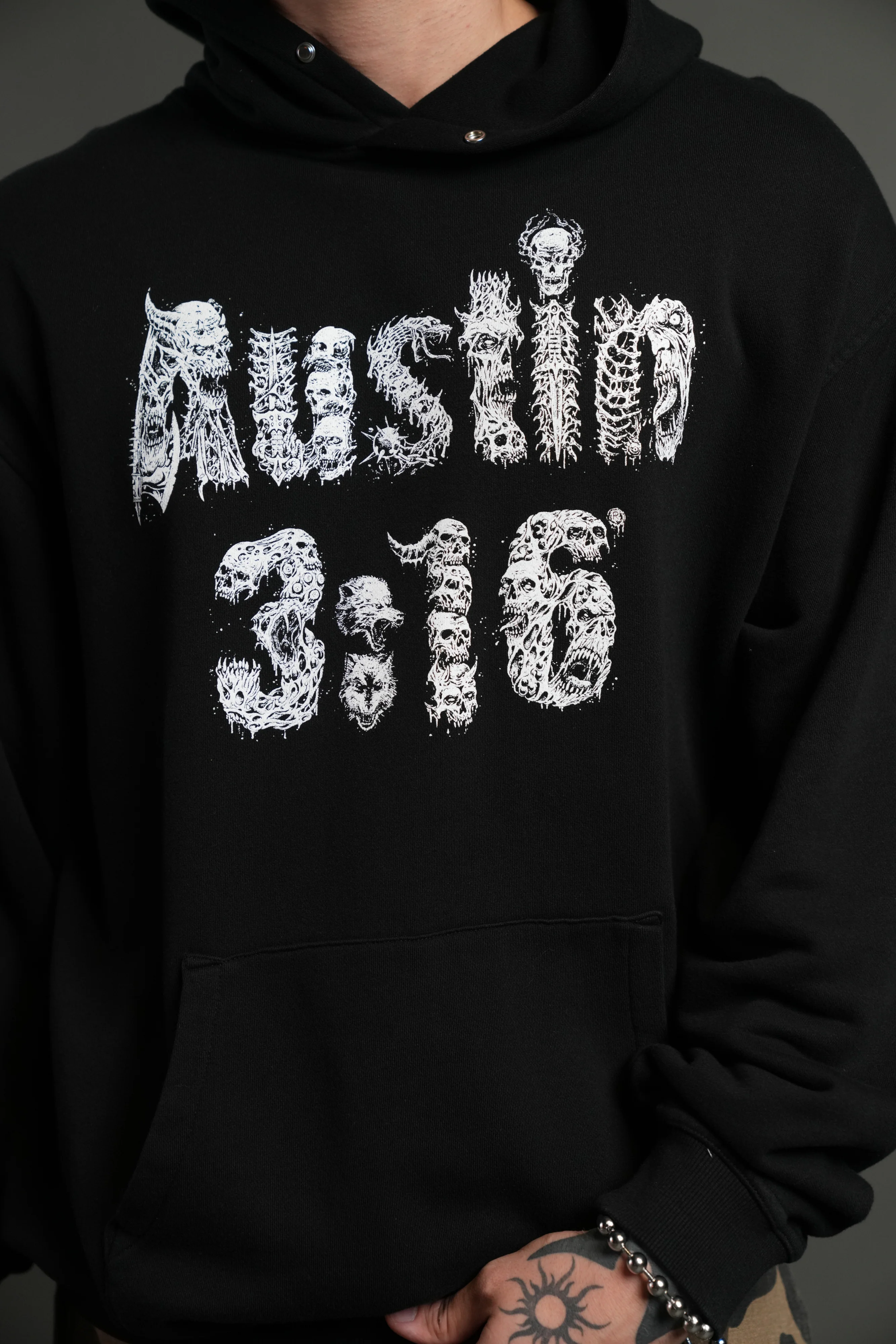 Stone Cold Riddick "Pierce" Hoodie in Black - Image 16
