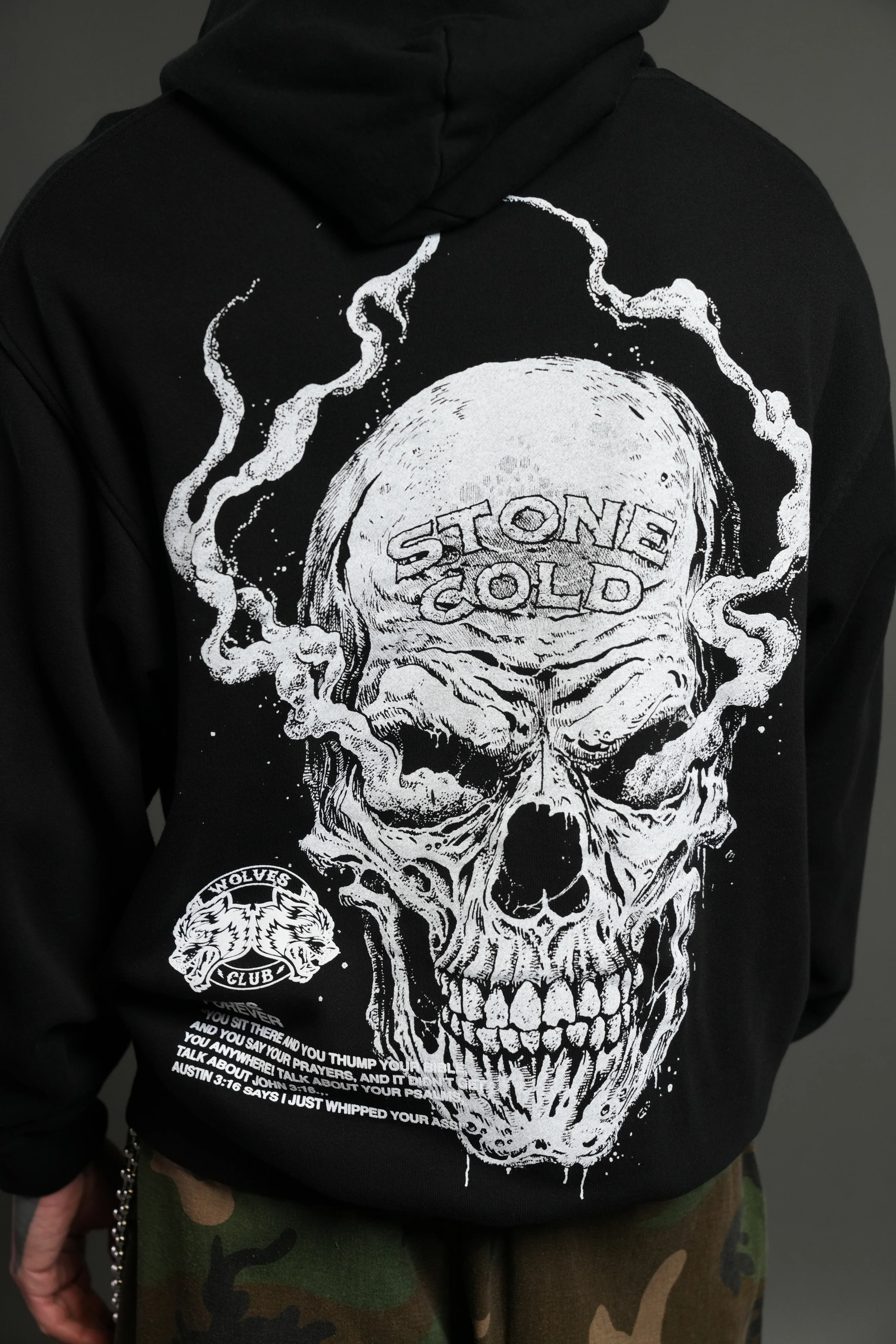 Stone Cold Riddick "Pierce" Hoodie in Black - Image 17