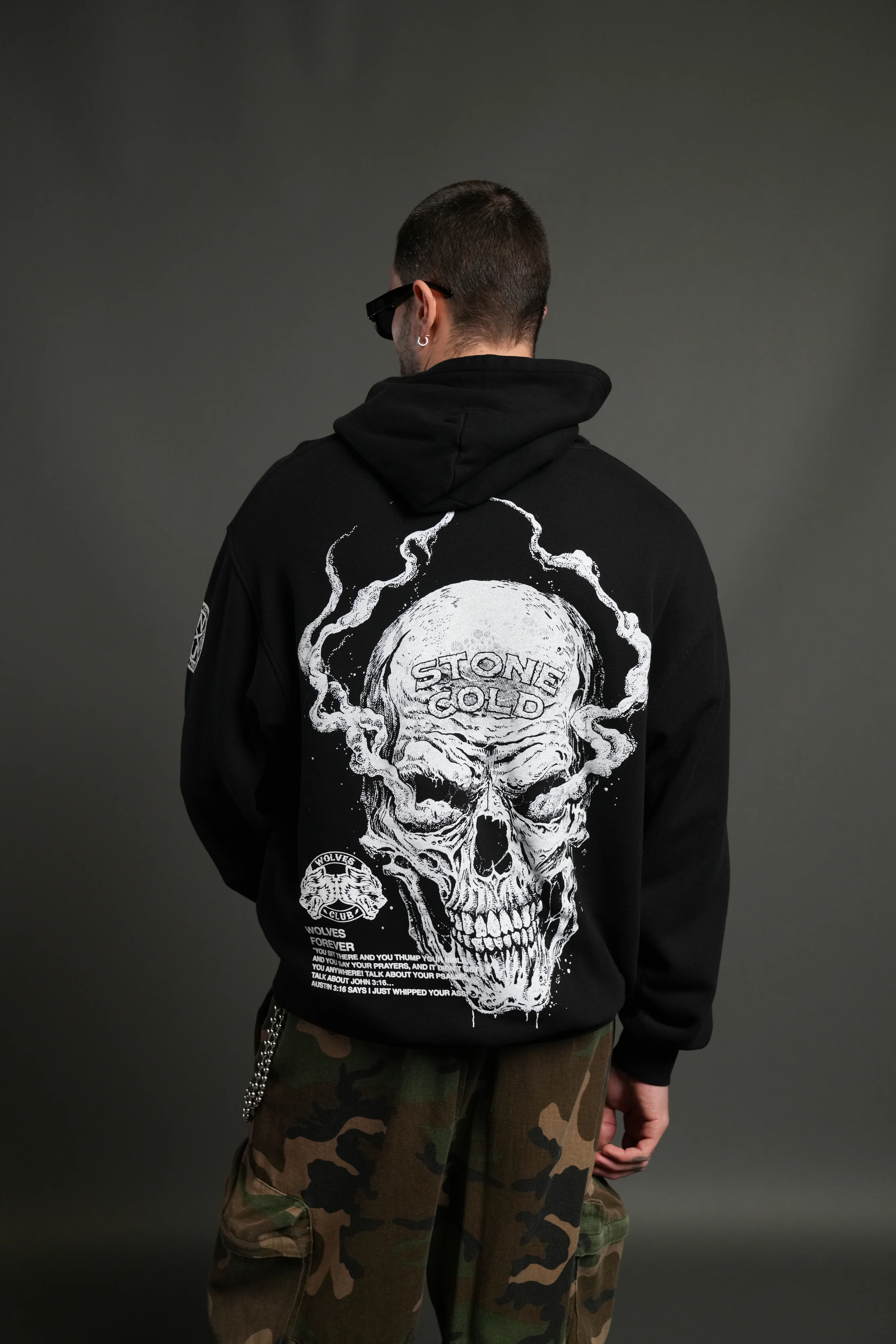 Stone Cold Riddick "Pierce" Hoodie in Black - Image 4