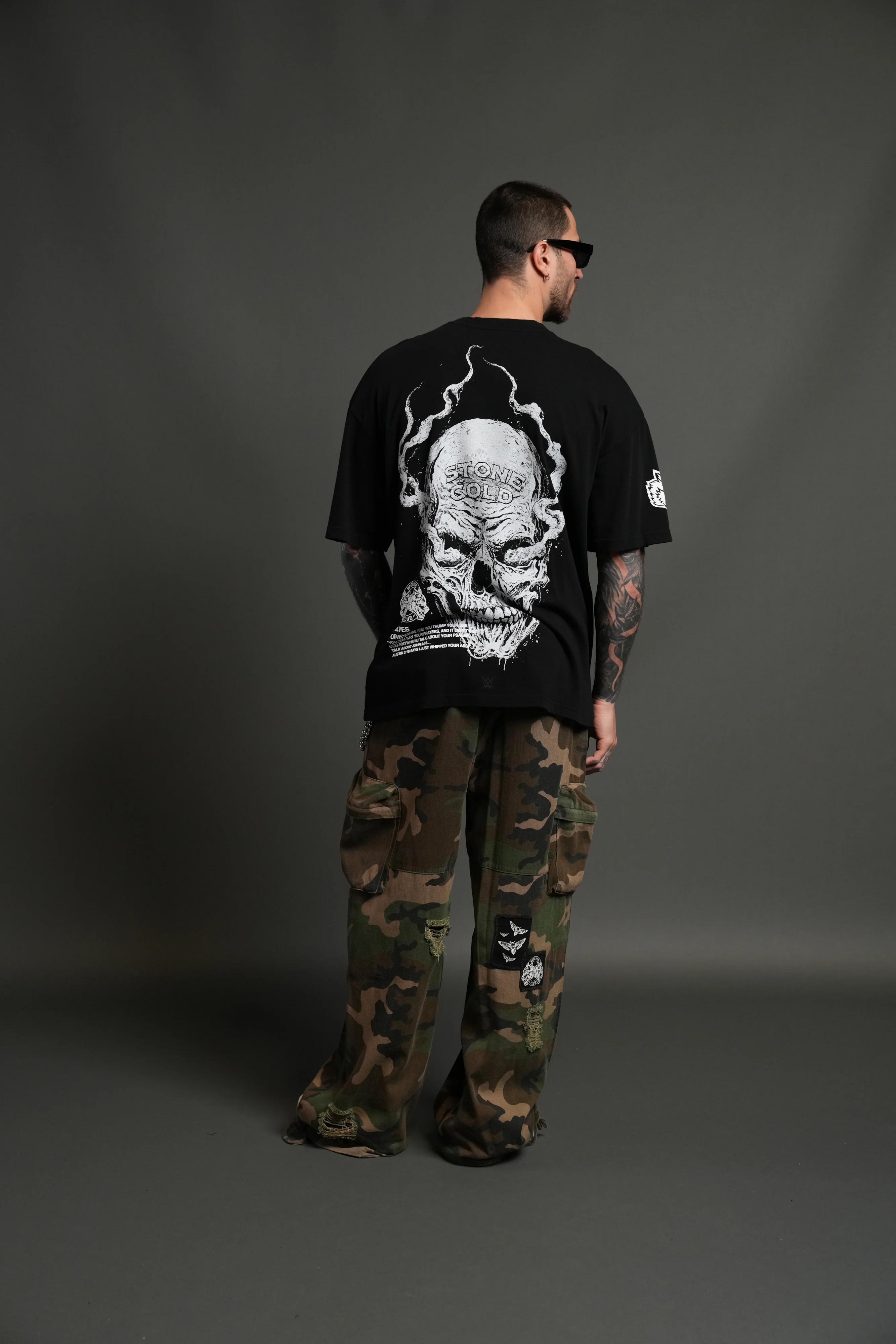 Stone Cold Riddick Premium Oversized Tee in Black - Image 8