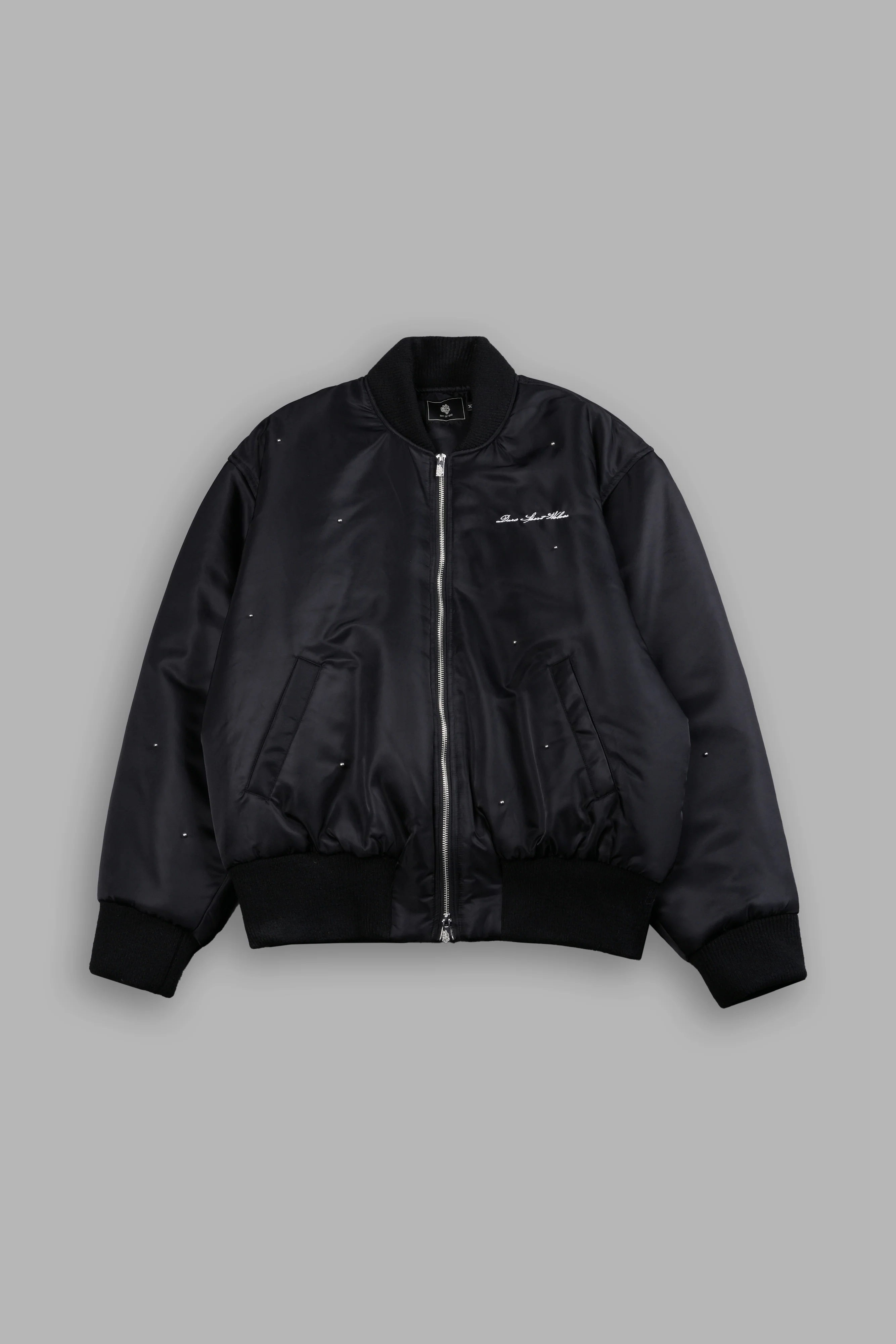 Studded Darc Sport Wolves Remy Bomber Jacket in Black