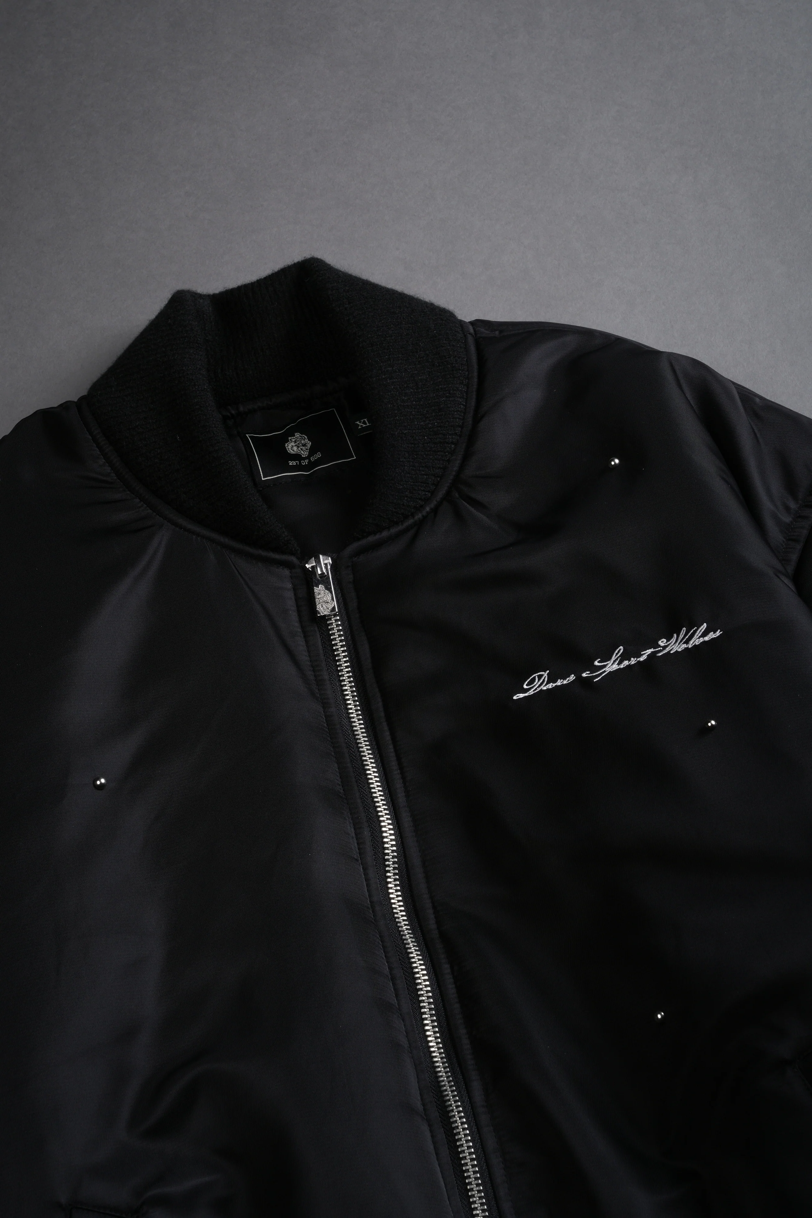 Studded Darc Sport Wolves Remy Bomber Jacket in Black - Image 11