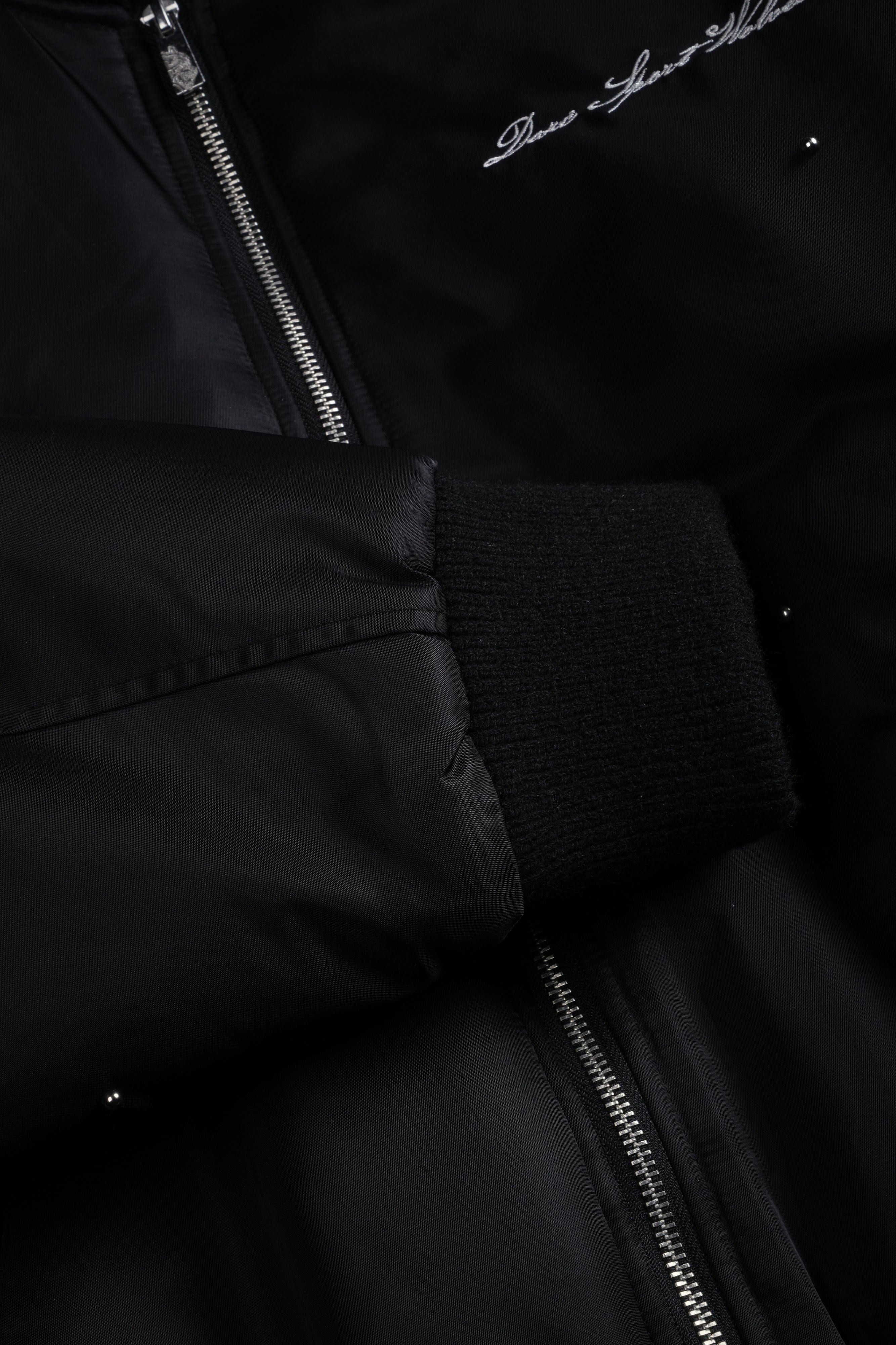 Studded Darc Sport Wolves Remy Bomber Jacket in Black - Image 12