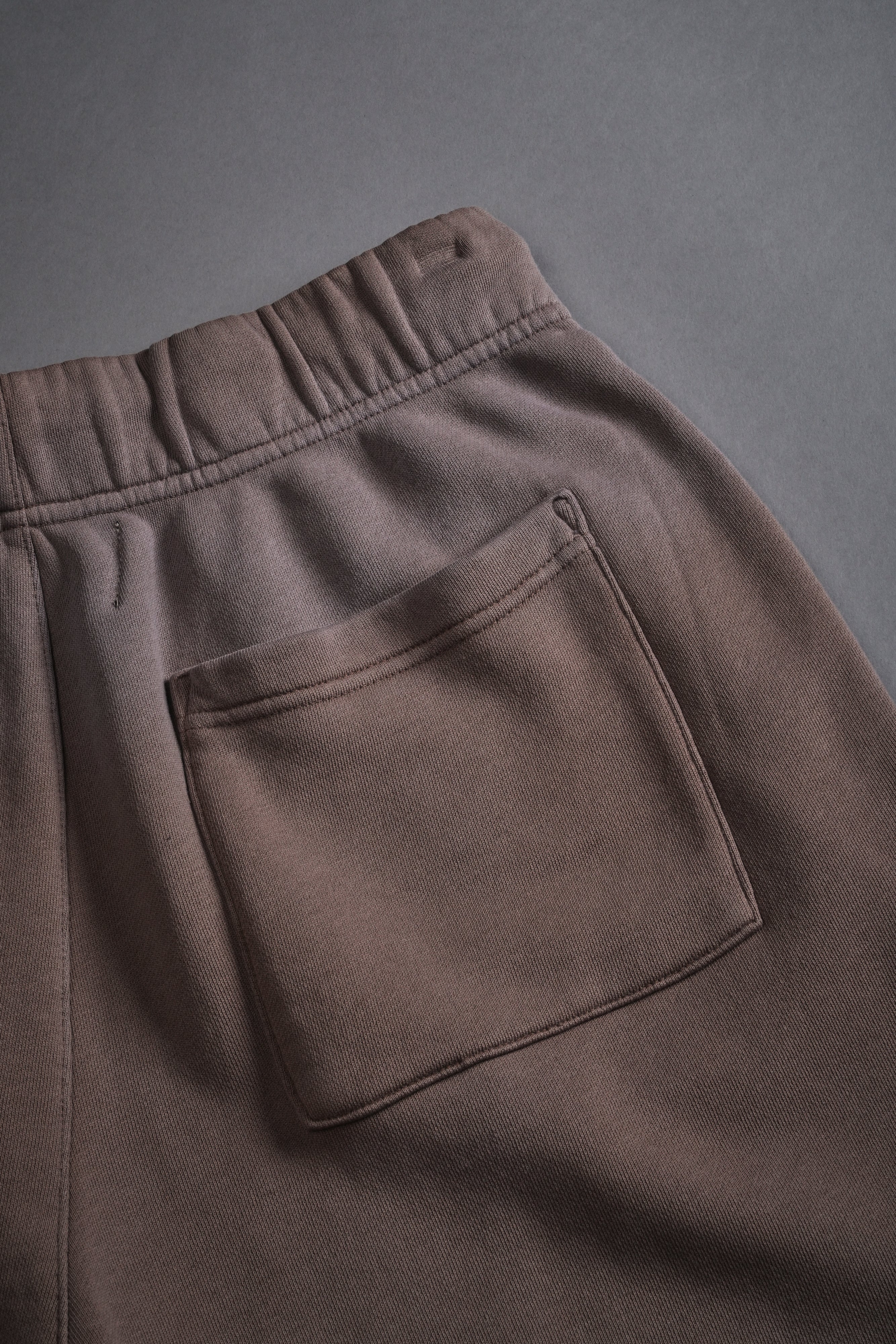 Studded Midnight Wolves Oversized Post Lounge Sweat Shorts in Mojave Brown Drift Wash - Image 10