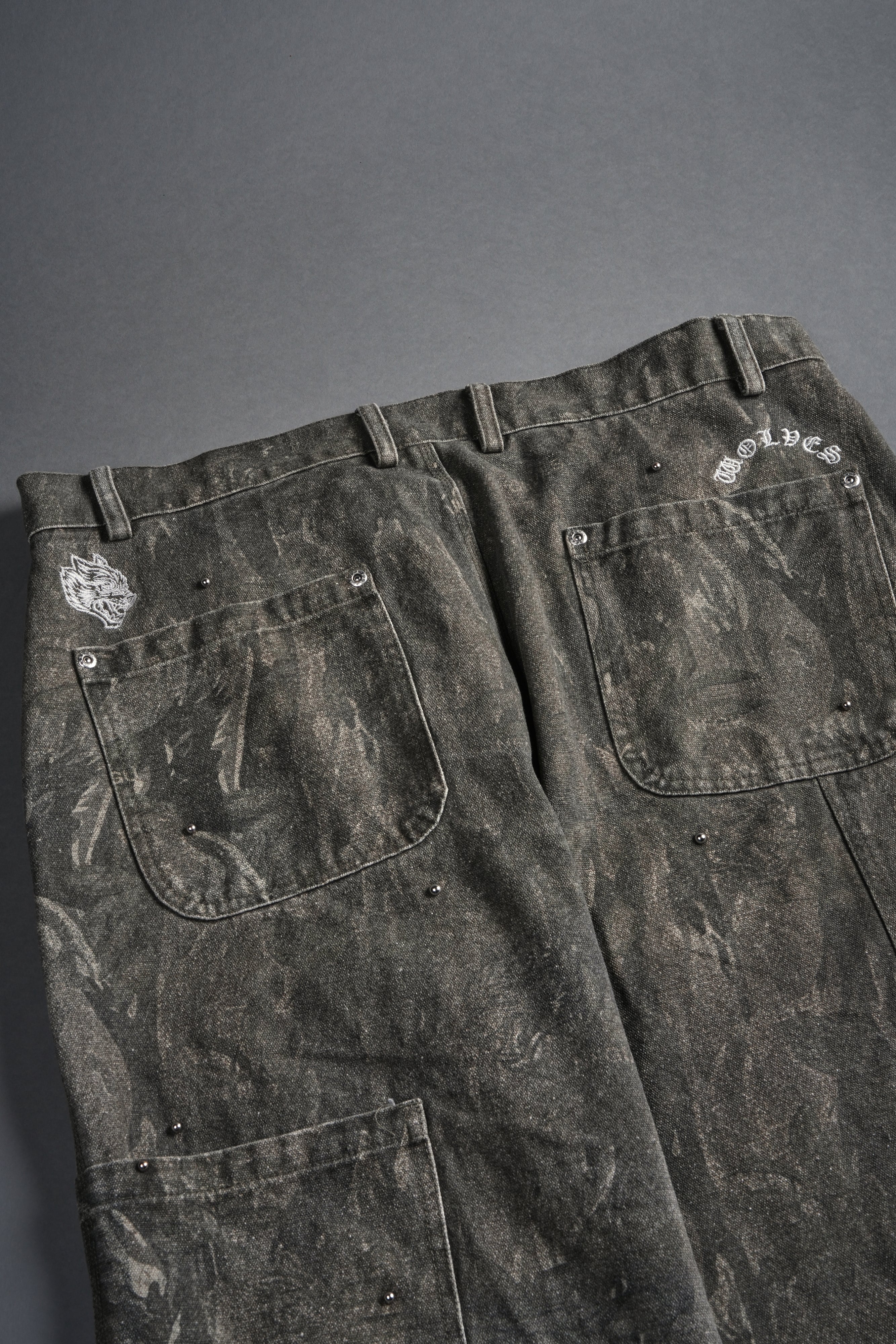 Studded Wolves Chopper Hoffa V2 Pants in Vintage Norse Camo - Image 11