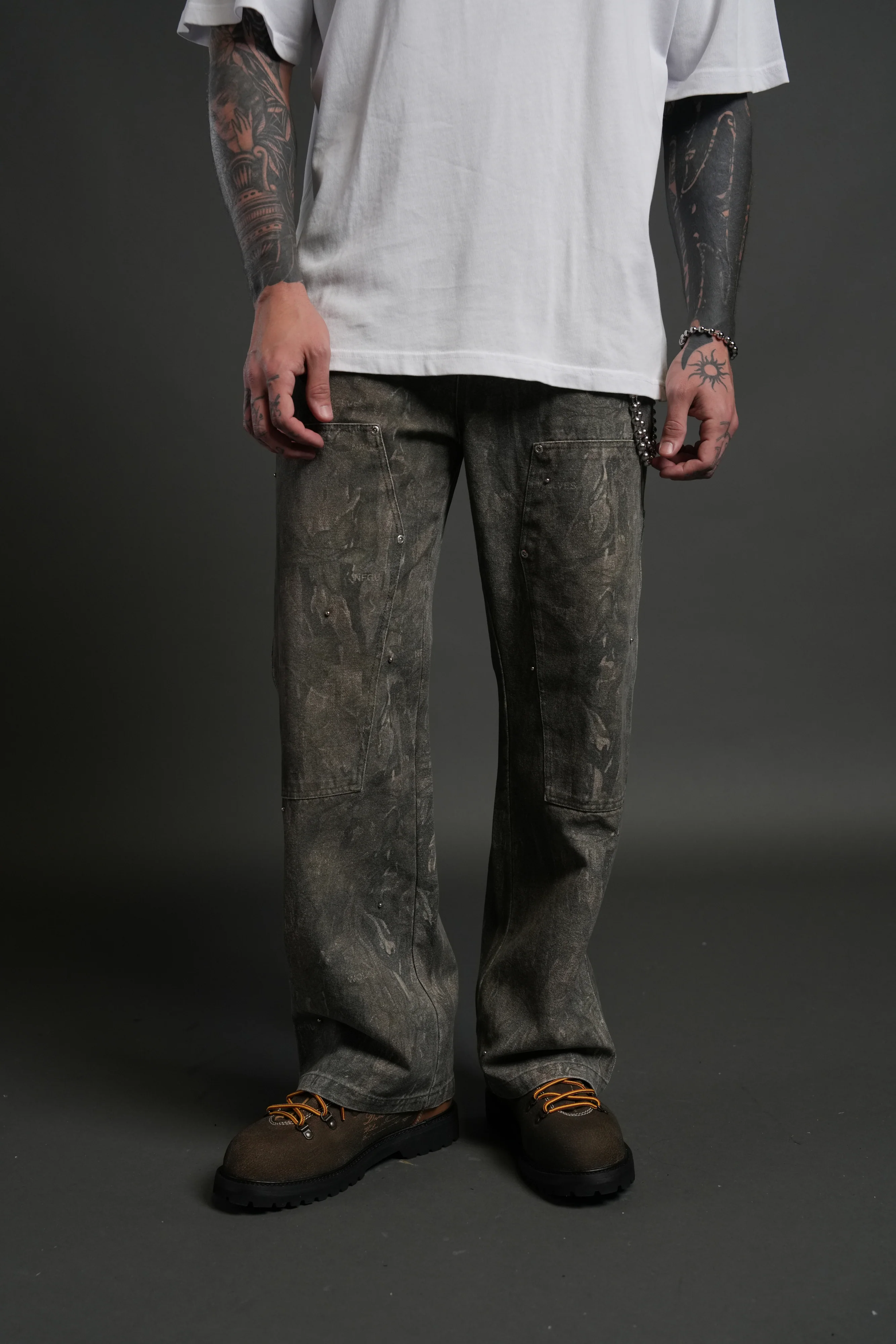 Studded Wolves Chopper Hoffa V2 Pants in Vintage Norse Camo - Image 2