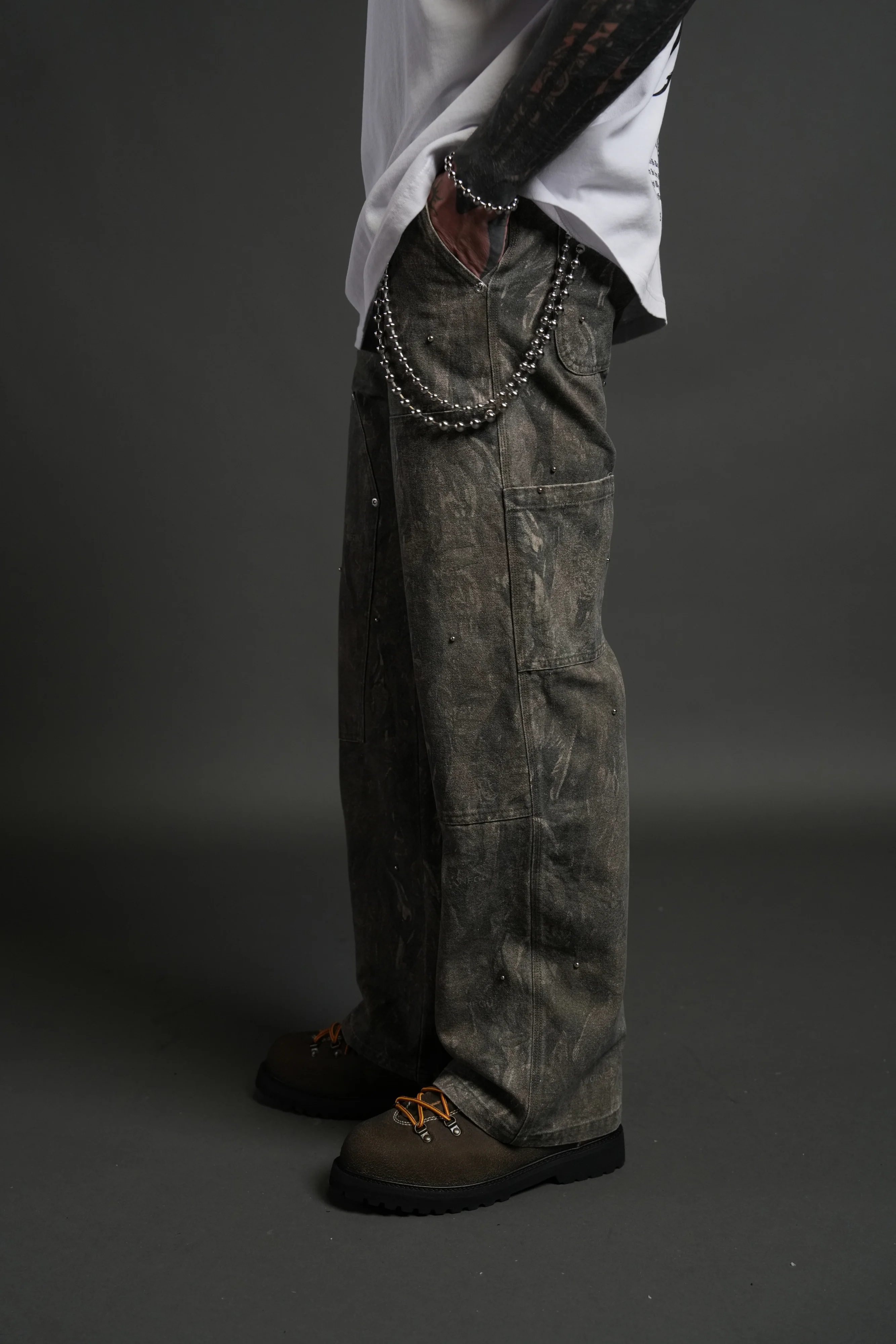 Studded Wolves Chopper Hoffa V2 Pants in Vintage Norse Camo - Image 4