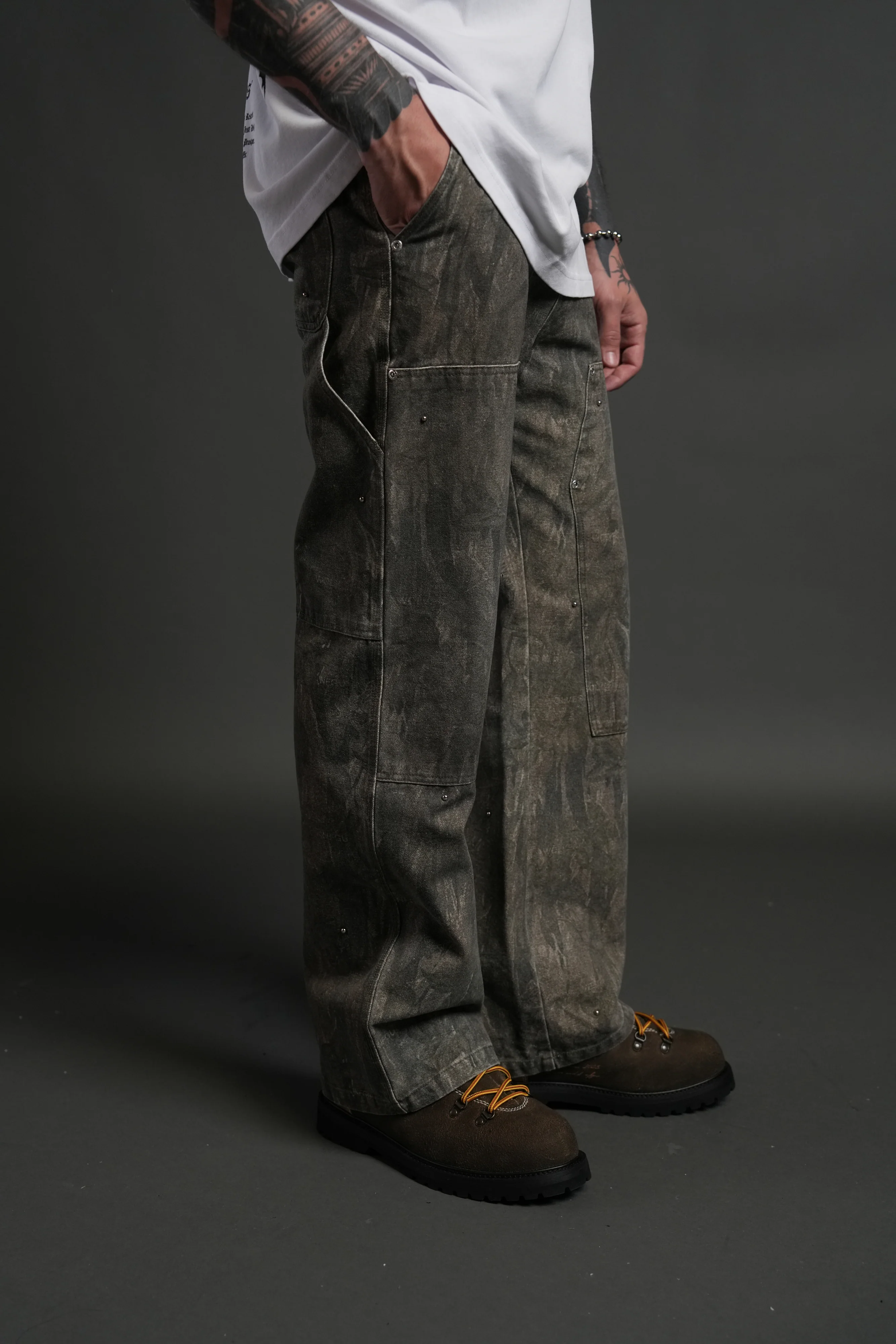 Studded Wolves Chopper Hoffa V2 Pants in Vintage Norse Camo - Image 5