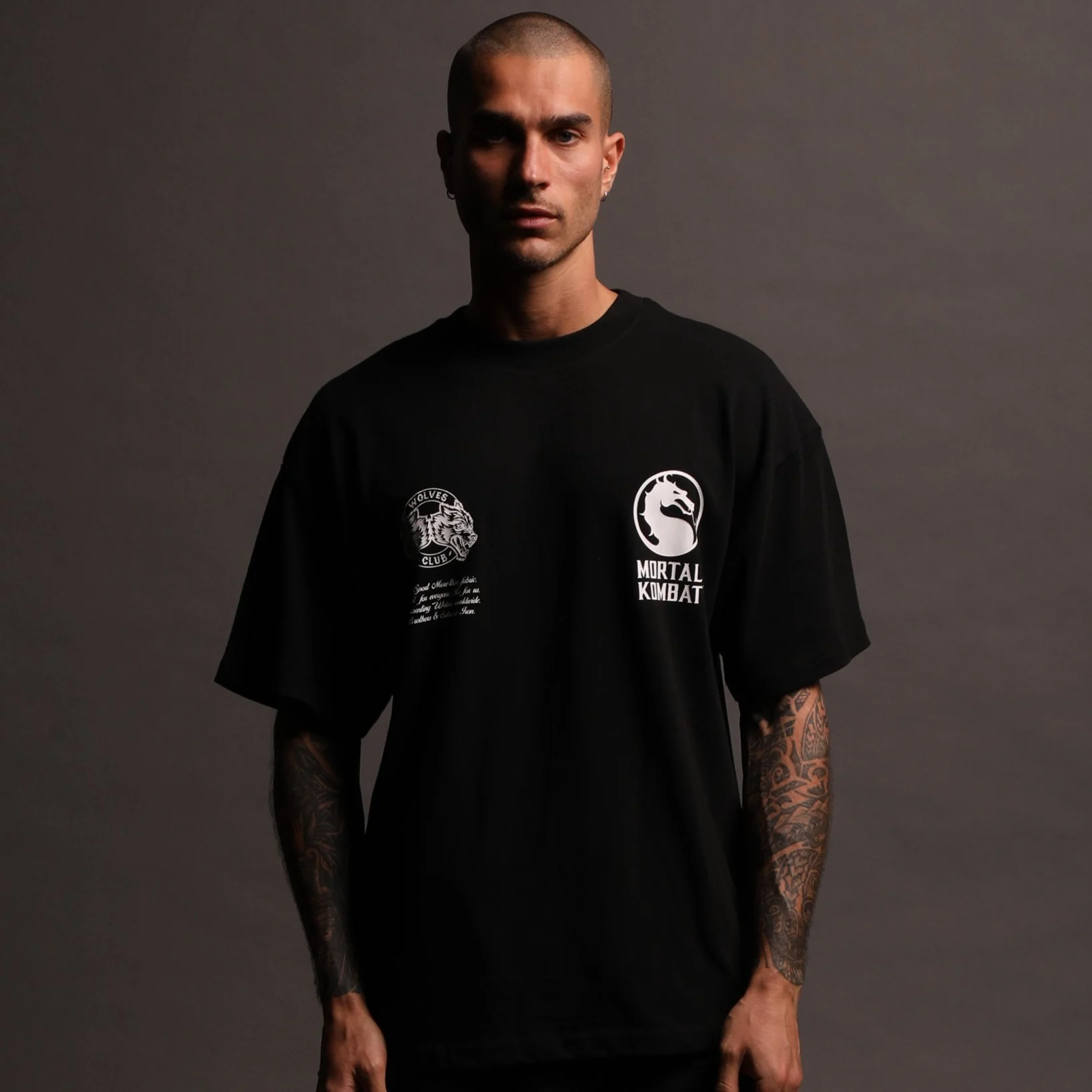 Test Your Might Premium Oversized Tee in Black - Image 3