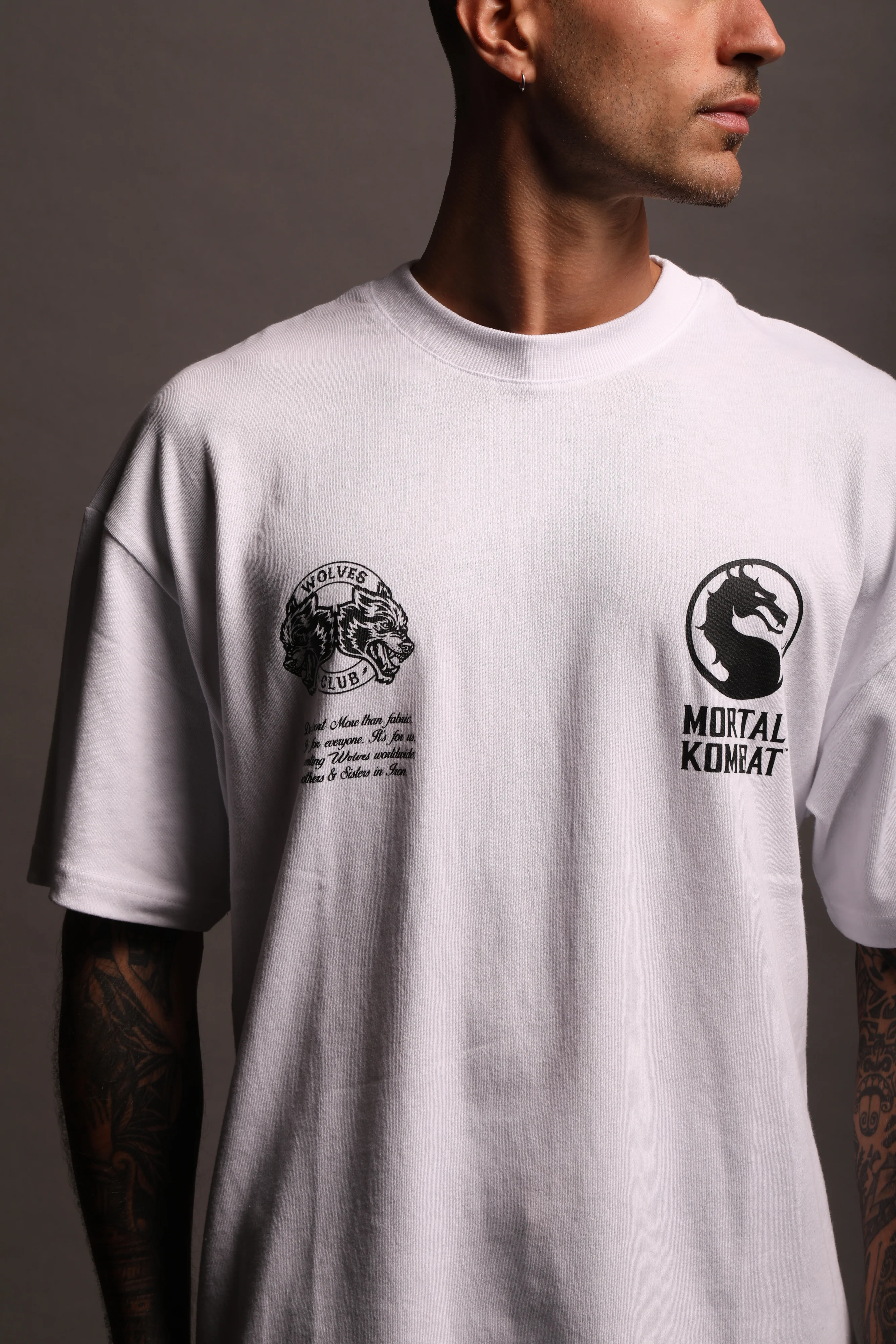Test Your Might Premium Oversized Tee in White - Image 4