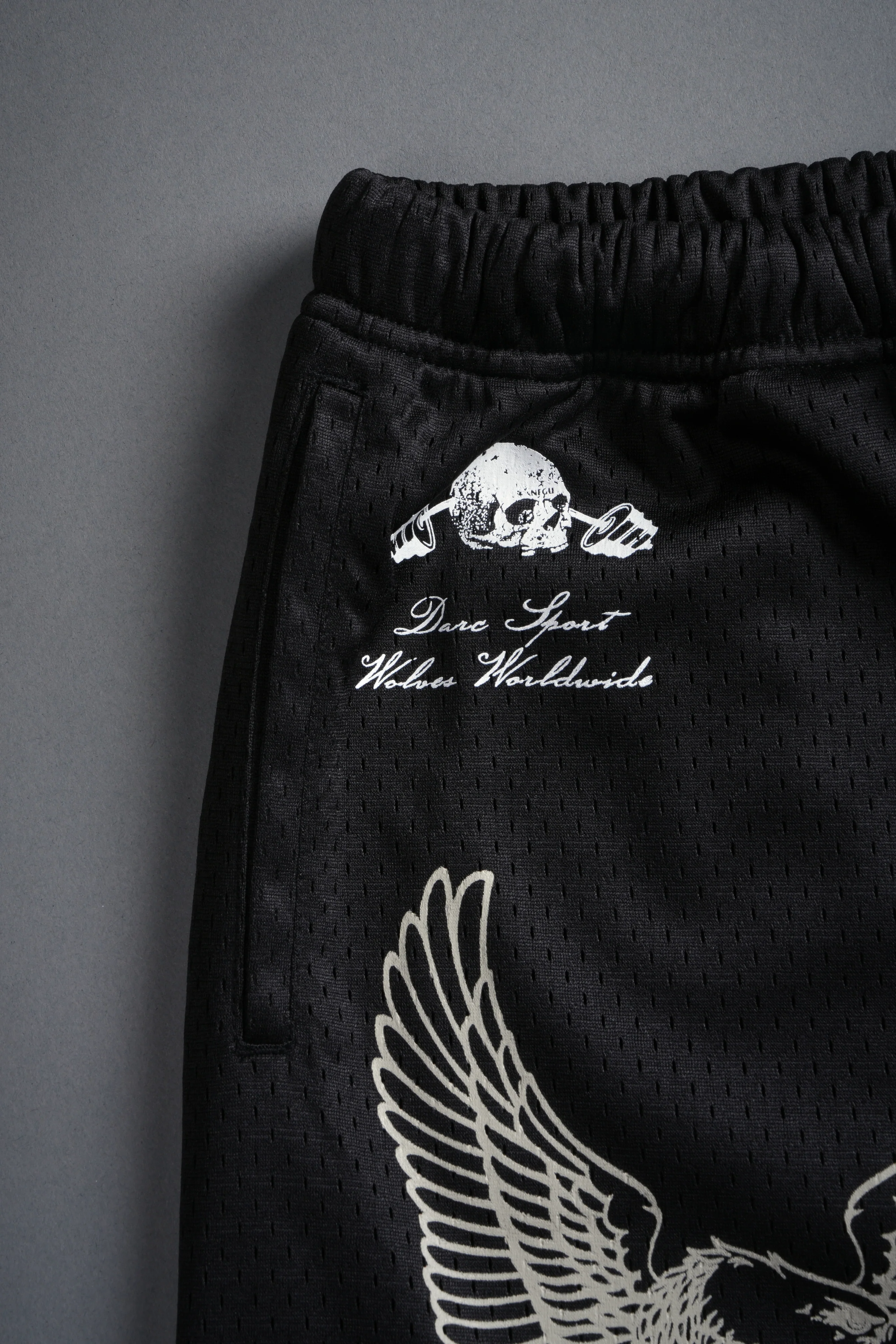The Eagle & The Wolf Mesh Shorts in Black - Image 9