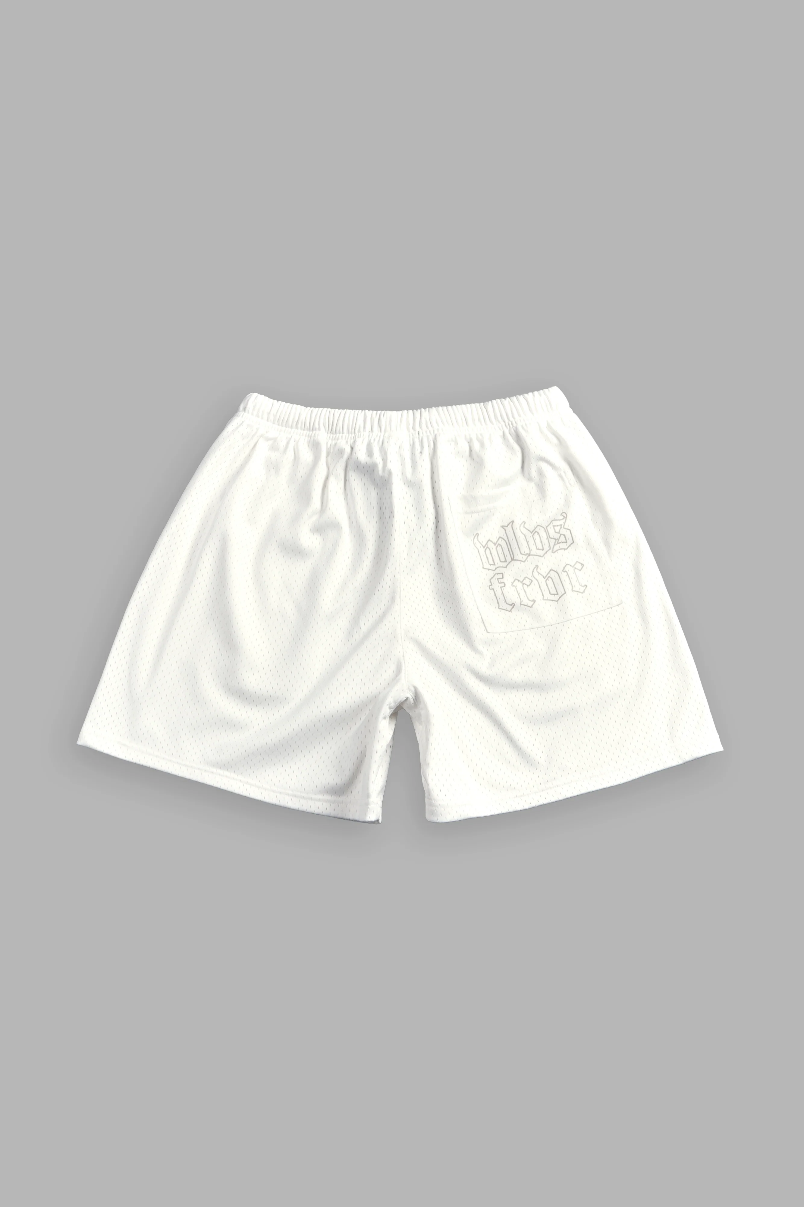 The Eagle & The Wolf Mesh Shorts in Cream - Image 3