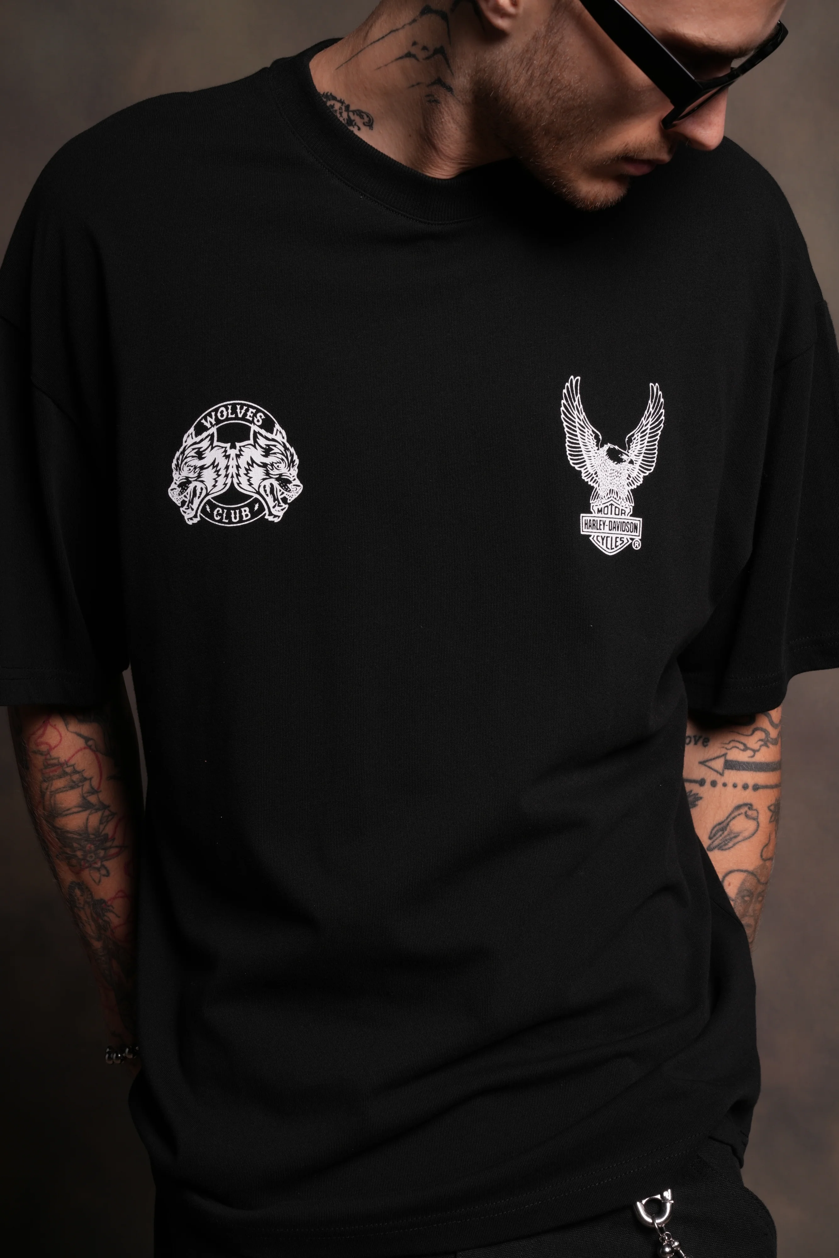 The Eagle & The Wolf "Premium" Oversized Tee in Black - Image 7
