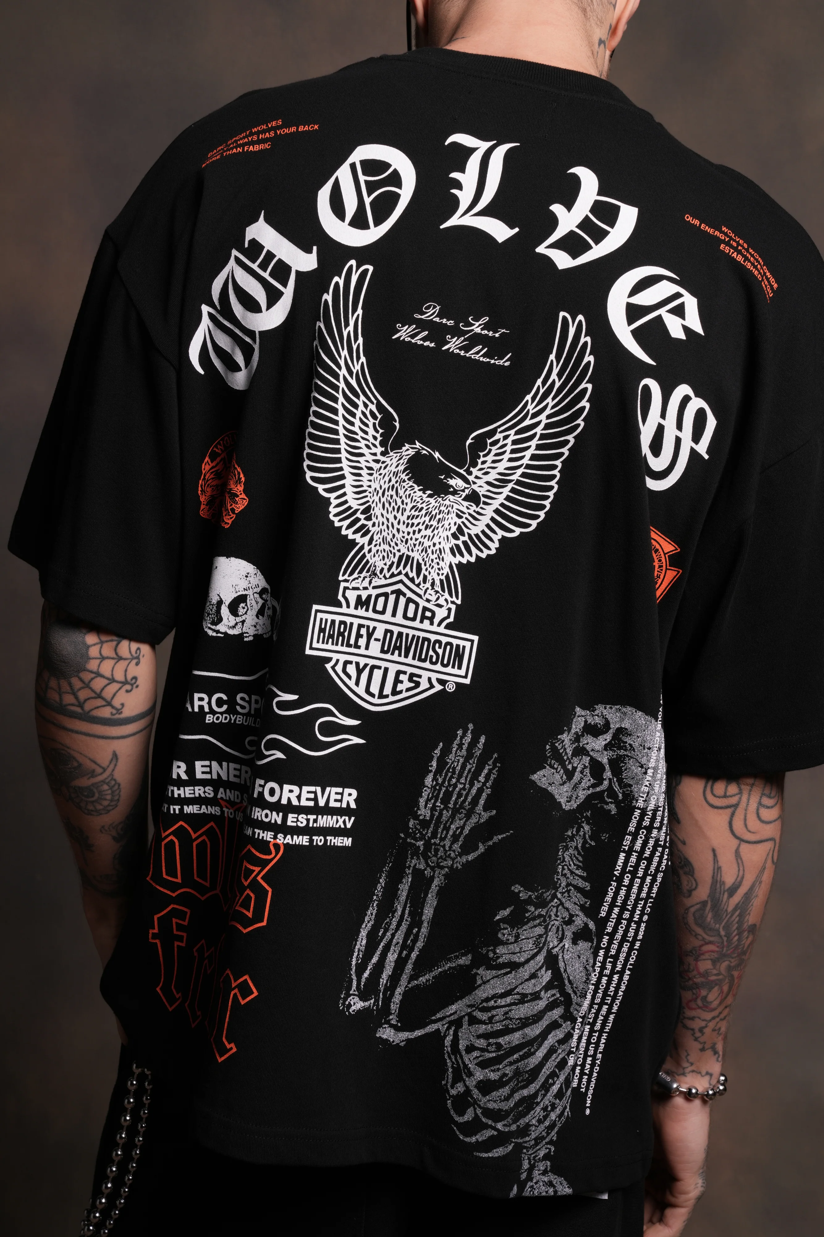 The Eagle & The Wolf "Premium" Oversized Tee in Black - Image 8