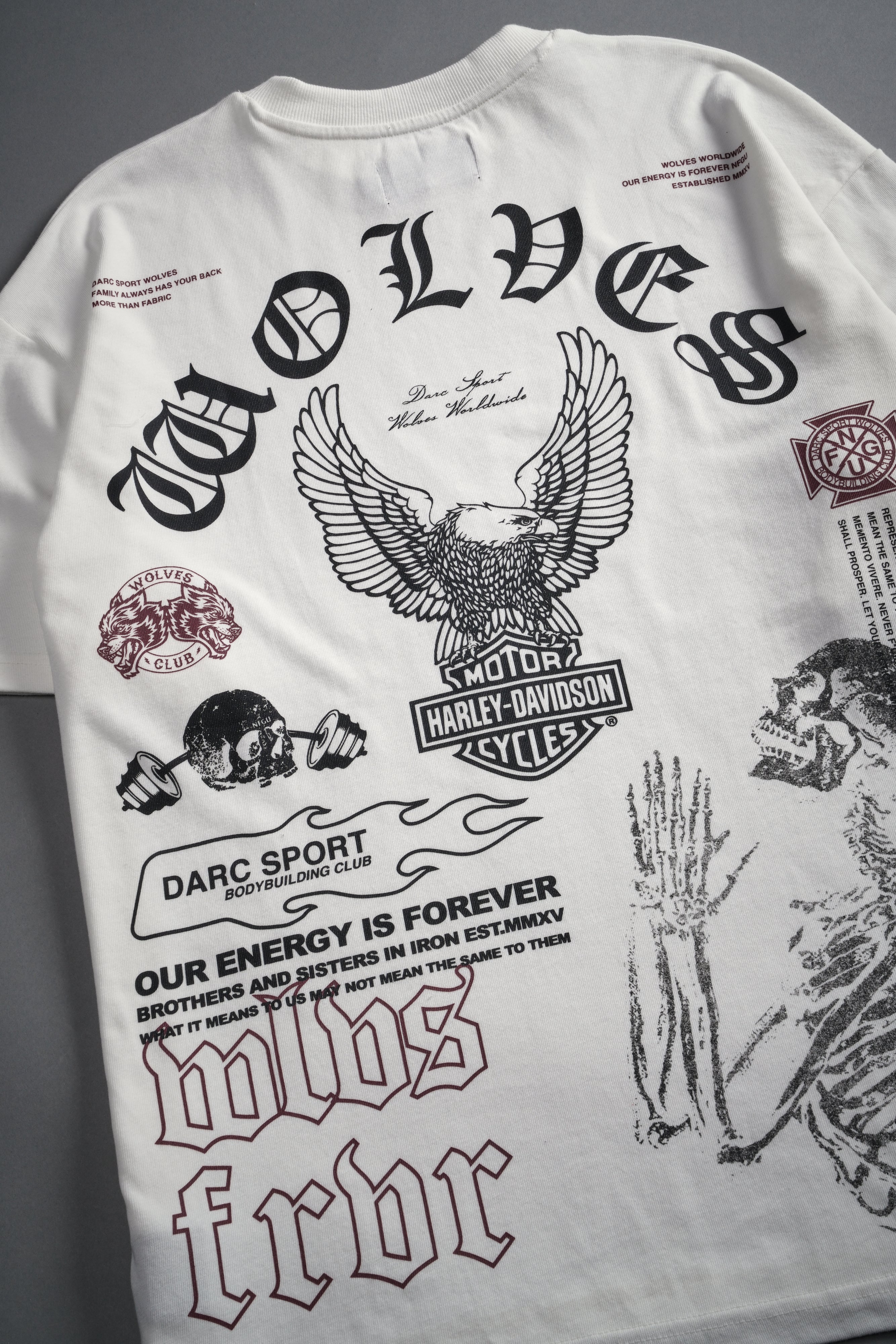 The Eagle & The Wolf "Premium" Oversized Tee in Cream - Image 8