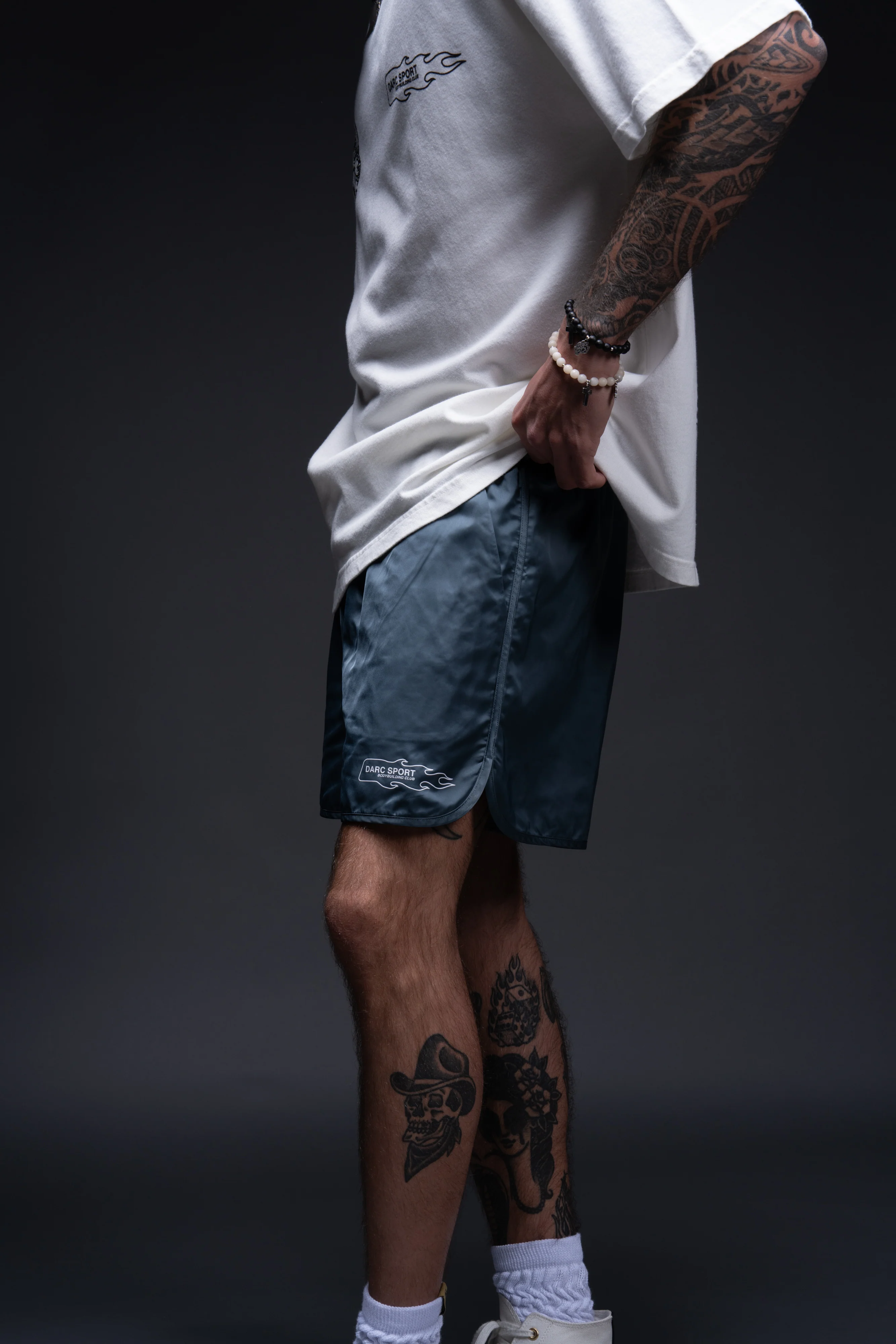 The Fire J. Spartan Shorts in Darc Blue - Image 4