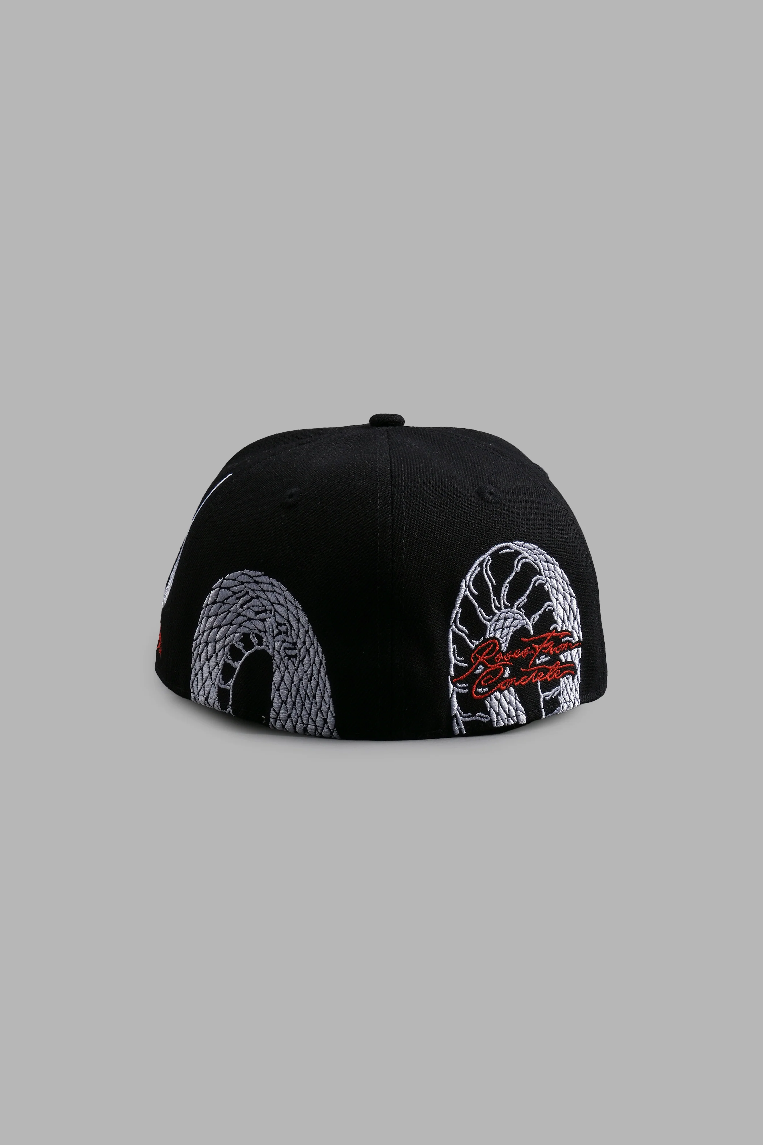 The Snake and The Rose Fitted Hat in Black - Image 3