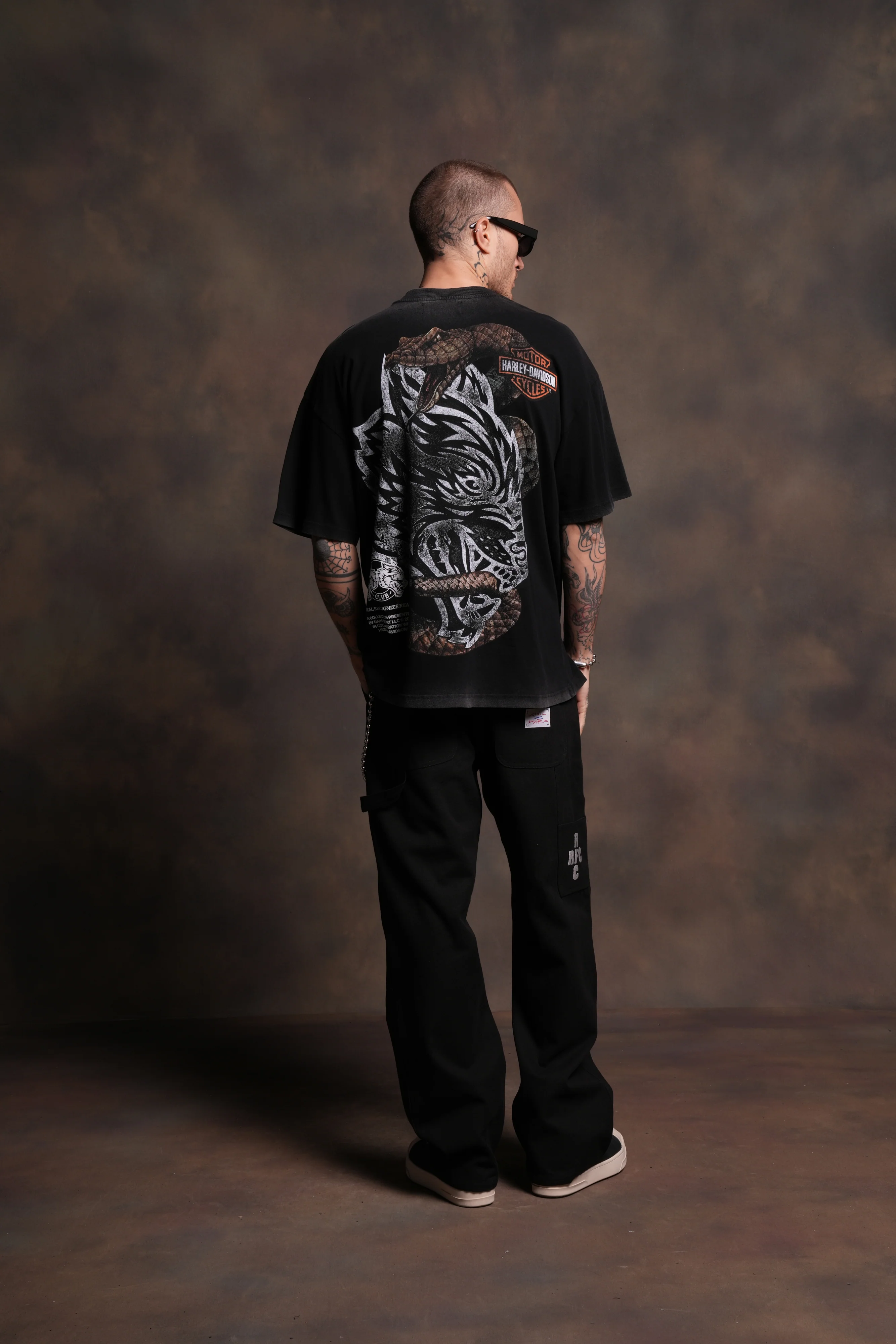 The Snake & The Wolf "Premium" Oversized Tee in Black - Image 6
