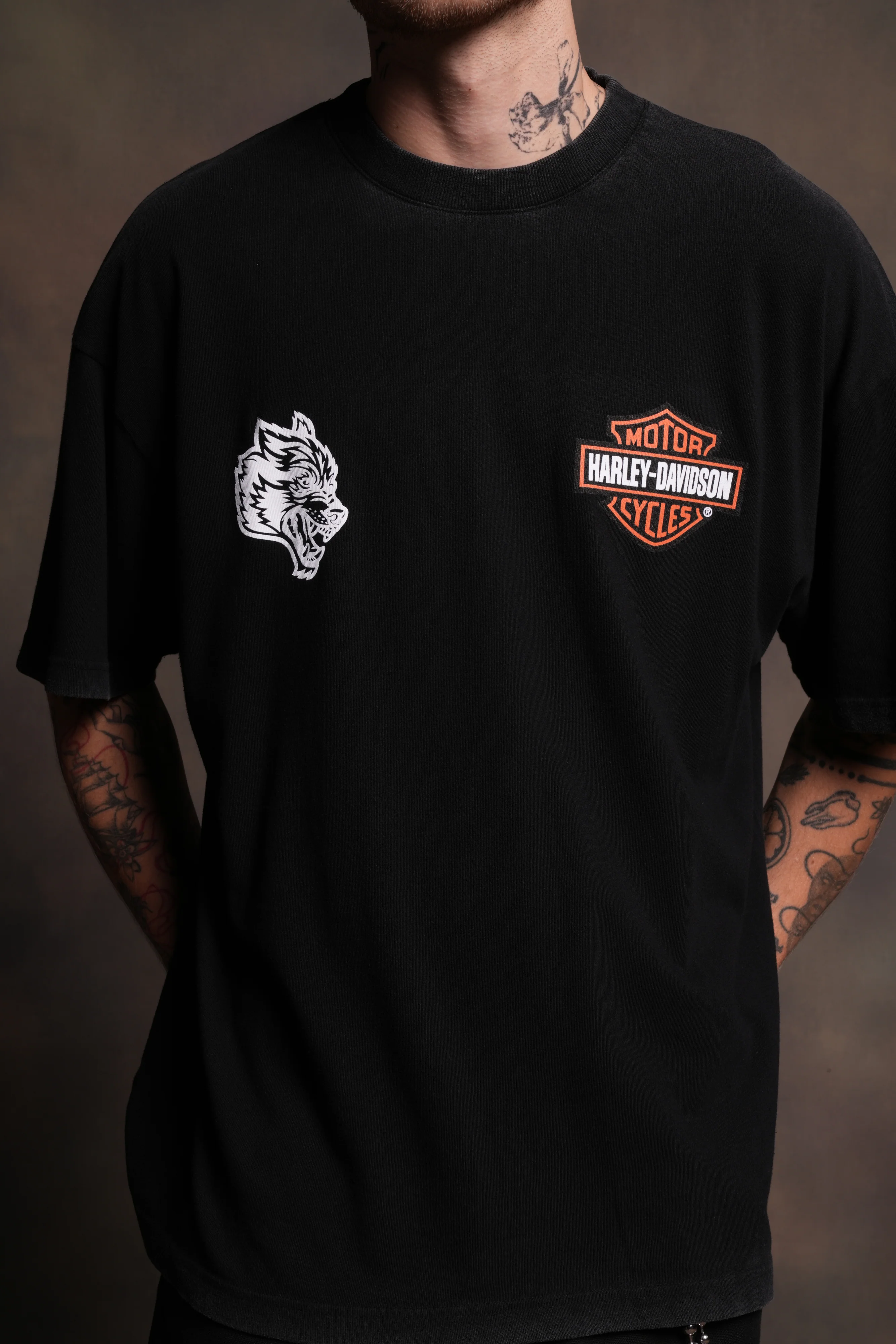 The Snake & The Wolf "Premium" Oversized Tee in Black - Image 7