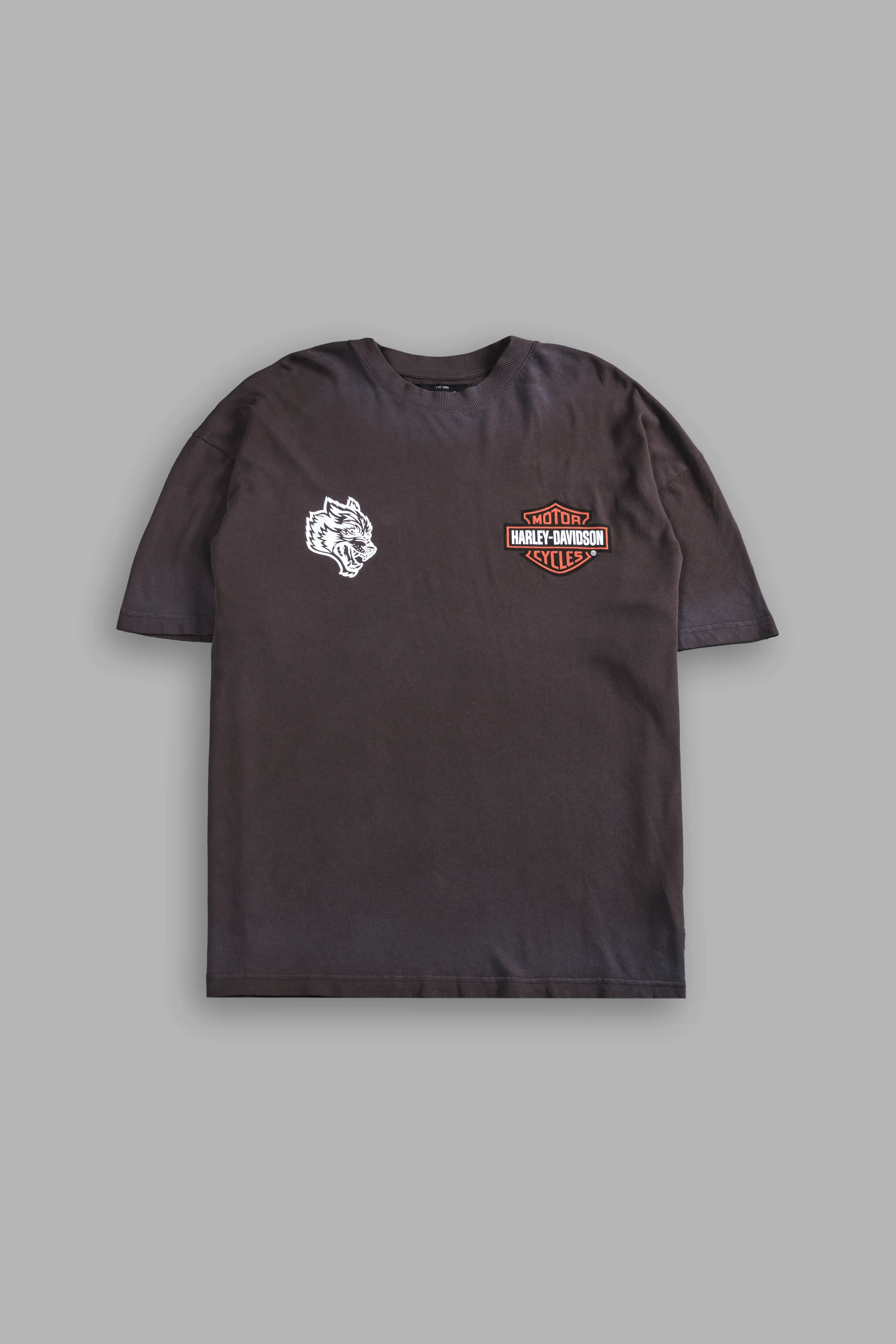 The Snake & The Wolf "Premium" Oversized Tee in Darc Brown Drift Wash - Image 3