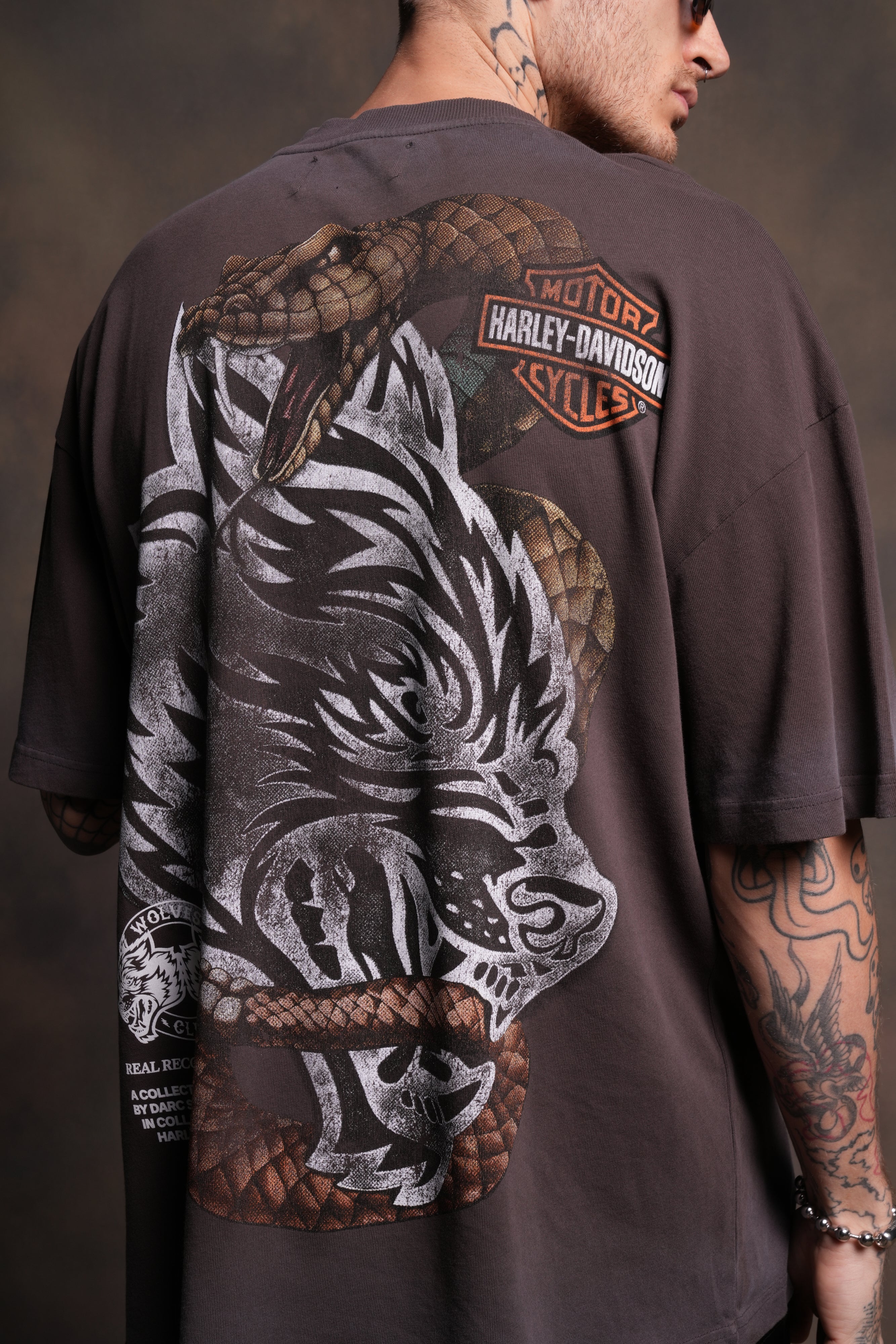 The Snake & The Wolf "Premium" Oversized Tee in Darc Brown Drift Wash - Image 6