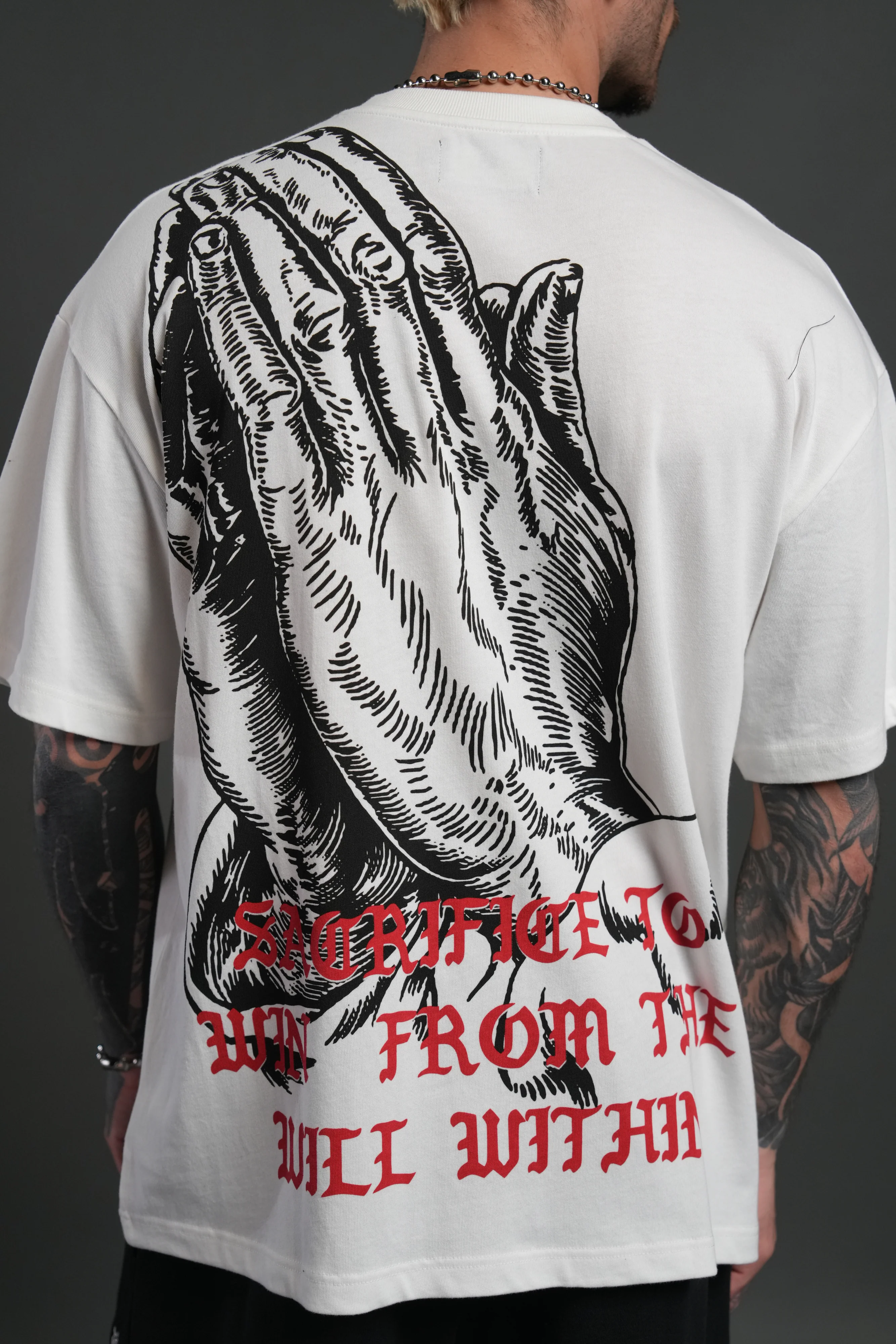 The Will Within "Premium" Oversized Tee in Cream - Image 6