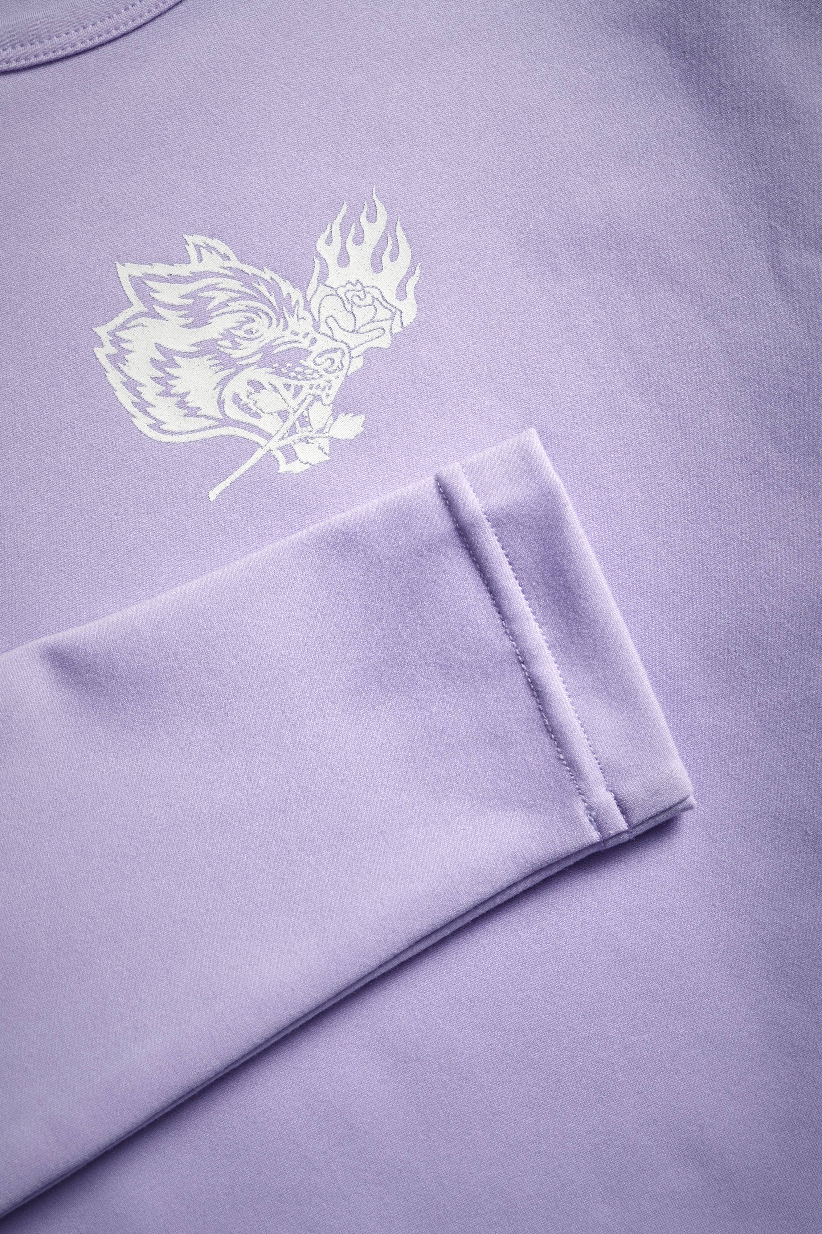 The Wolf and The Rose L/S "Energy" Top in Ghost Orchid - Image 9