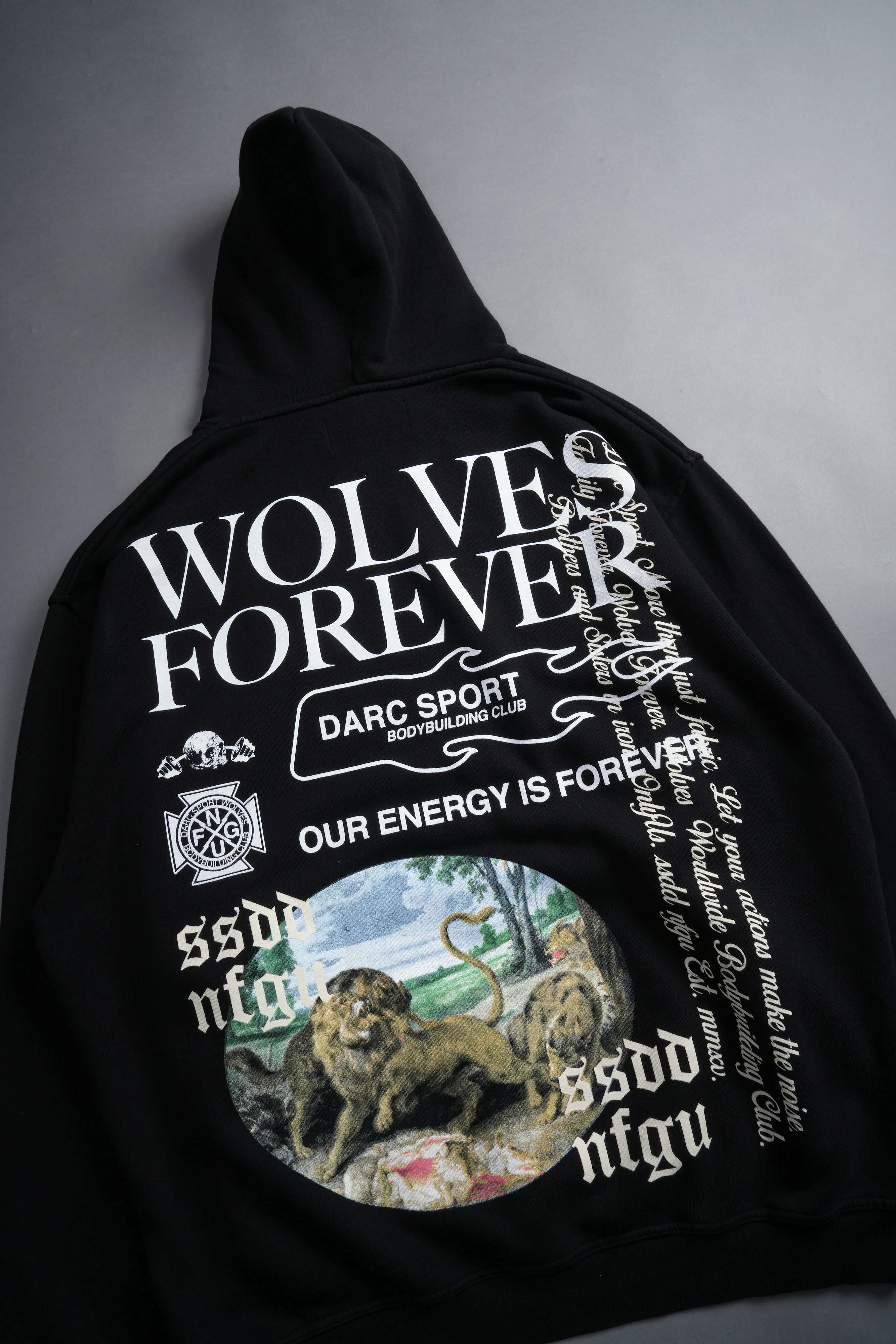 Three Wolves "Pierce" Hoodie in Black - Image 10