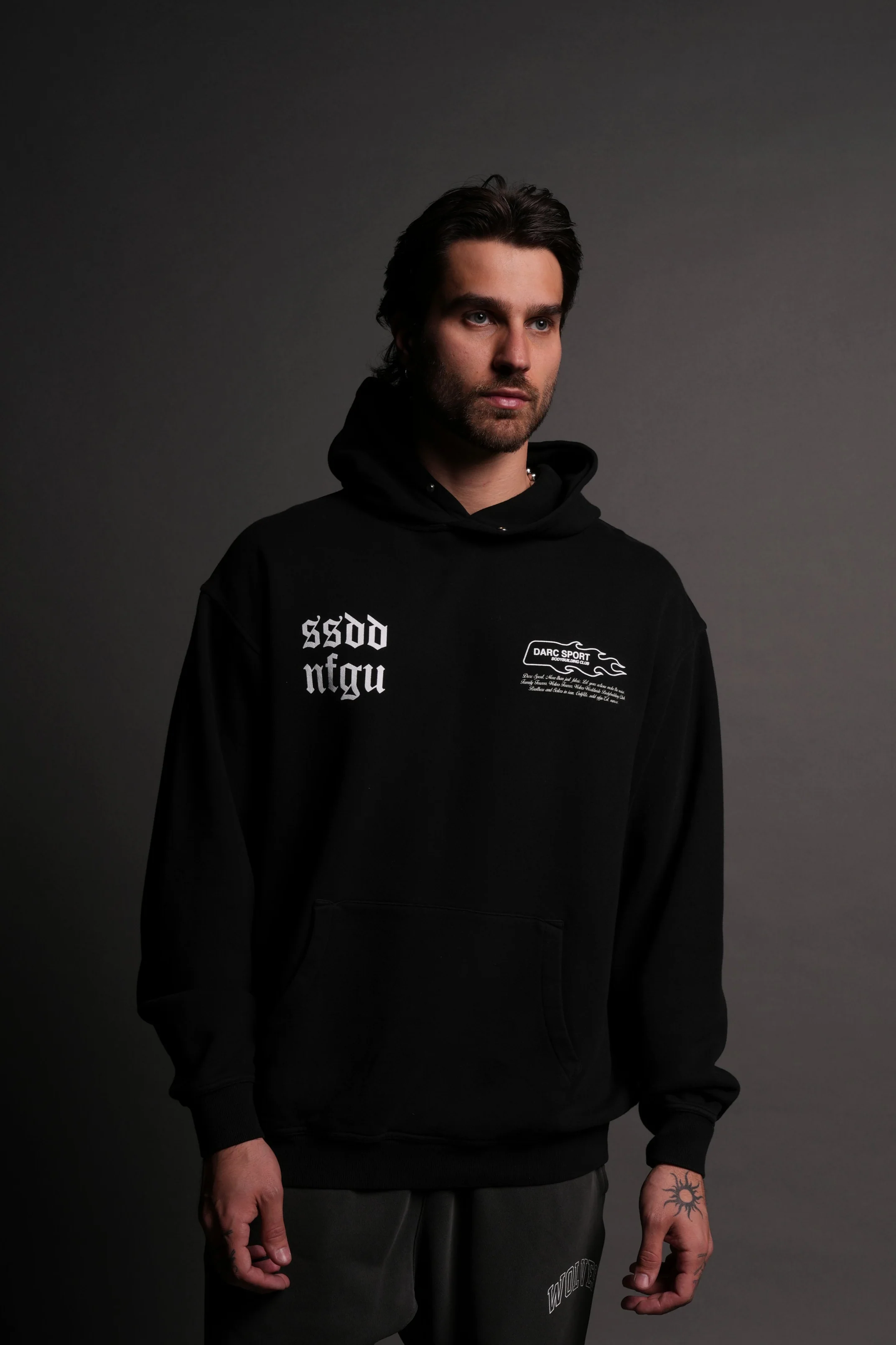 Three Wolves "Pierce" Hoodie in Black - Image 2