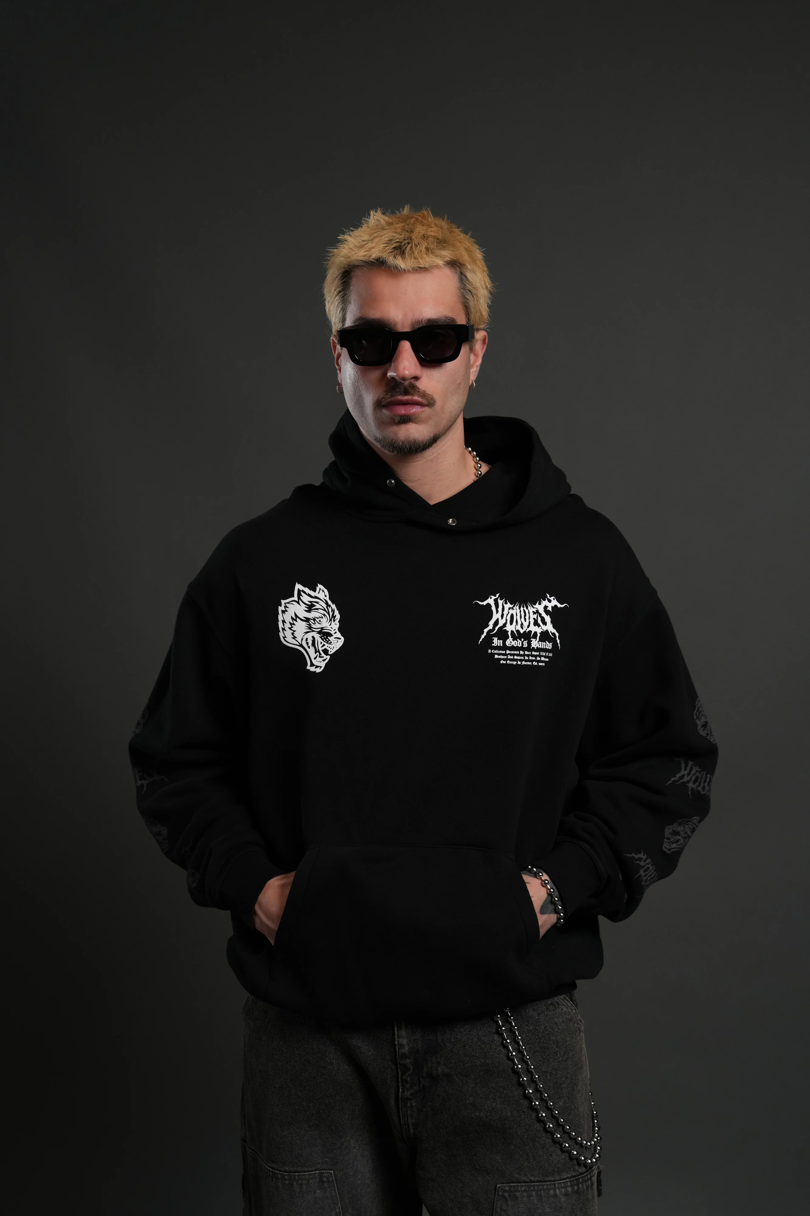 Through the Clouds "Pierce" Hoodie in Black - Image 2
