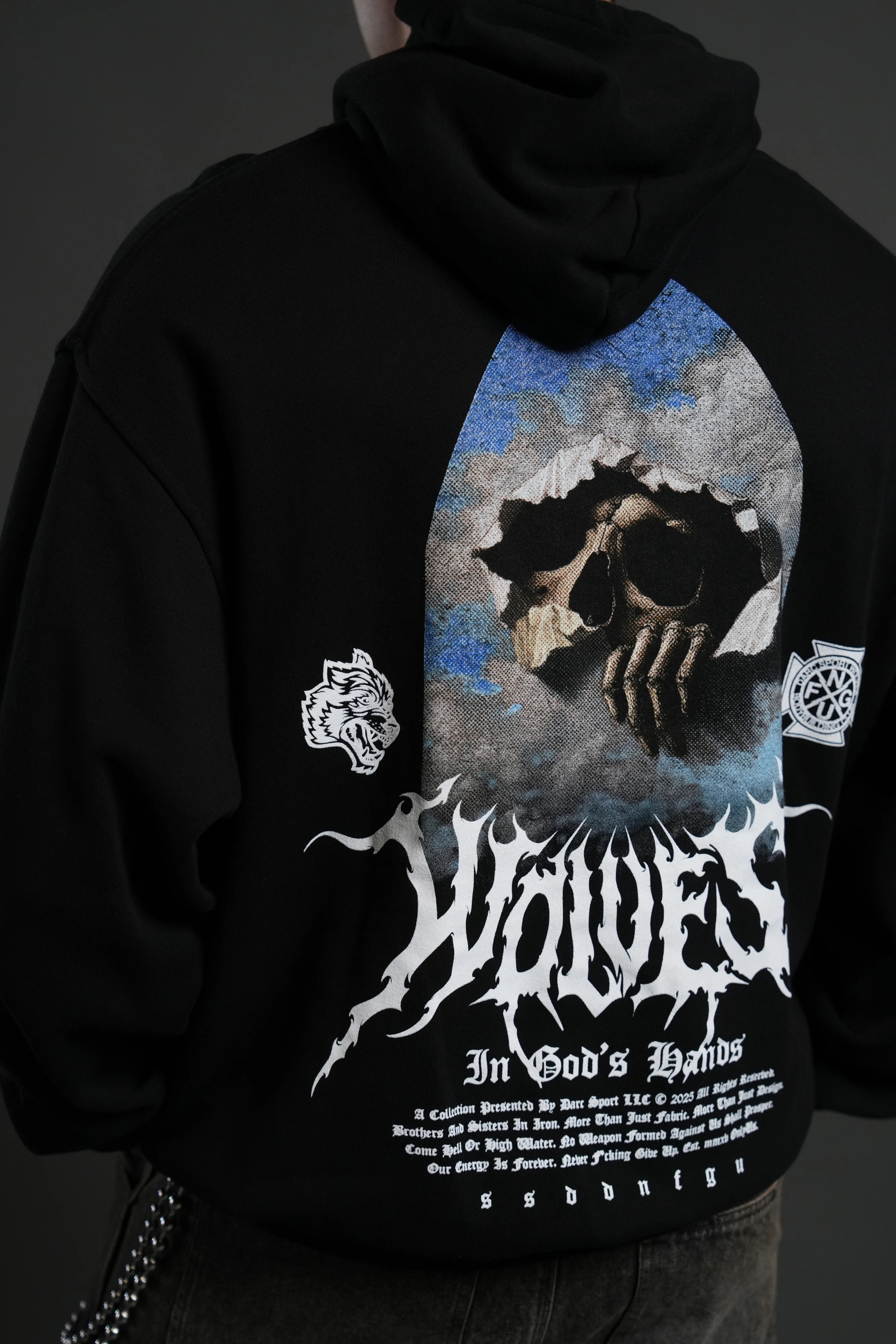 Through the Clouds "Pierce" Hoodie in Black - Image 8